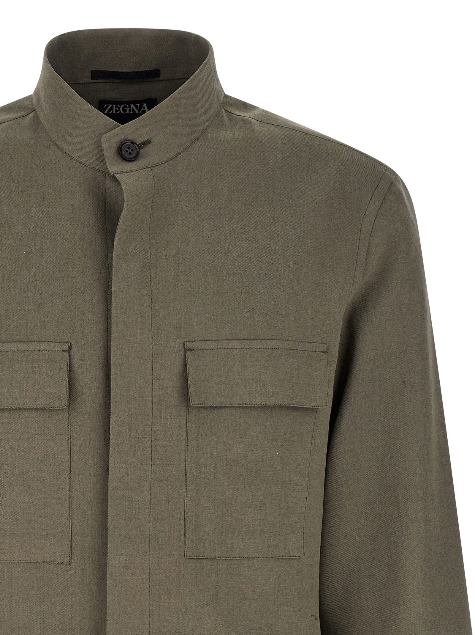 Ermenegildo Zegna 'Oasi lino' overshirt Size US S / EU 44-46 / 1 - 3 Thumbnail