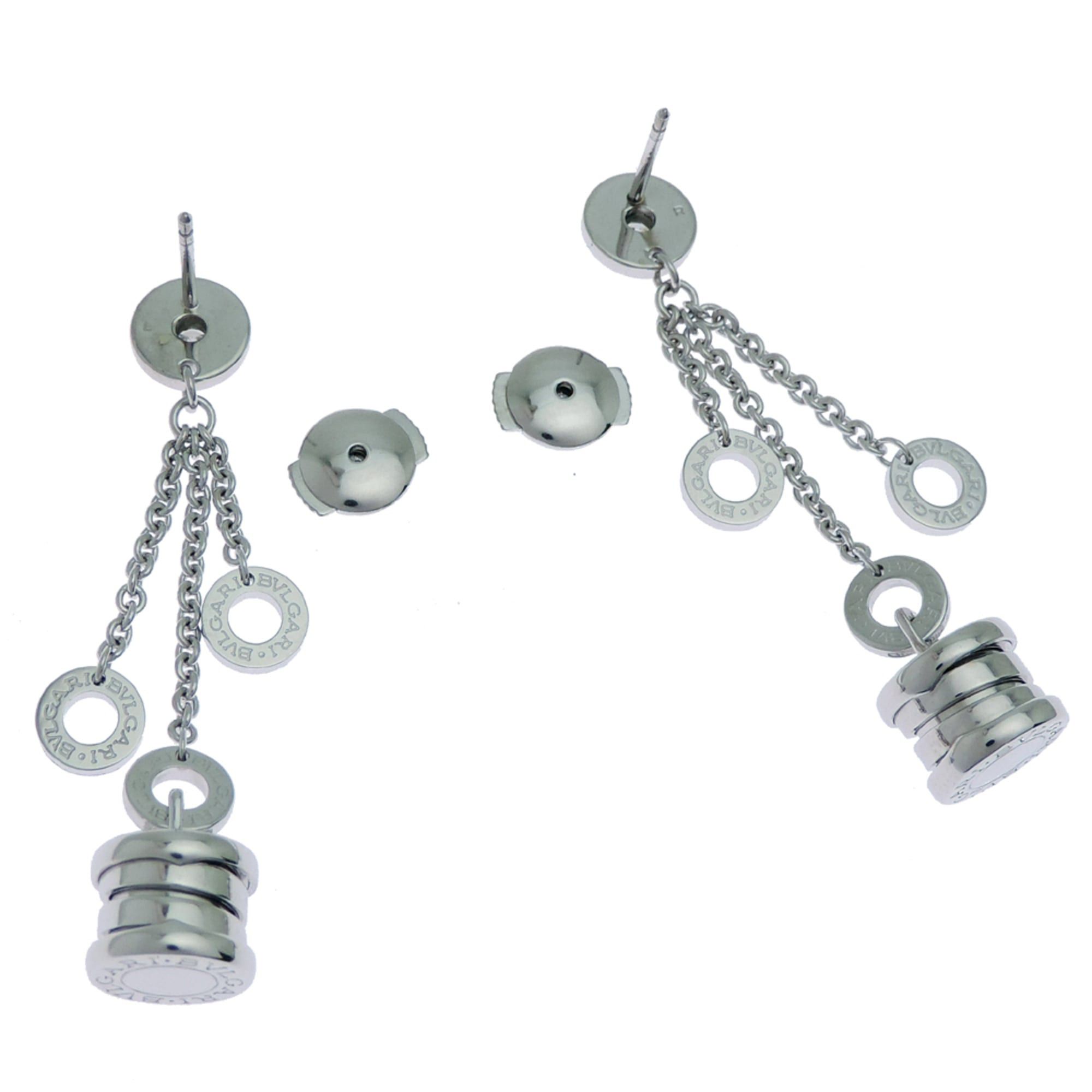 Bvlgari Bvlgari B.zero1 Element Diamond Earrings for Women, OR853900, 750 White Gold Size ONE SIZE - 4 Thumbnail
