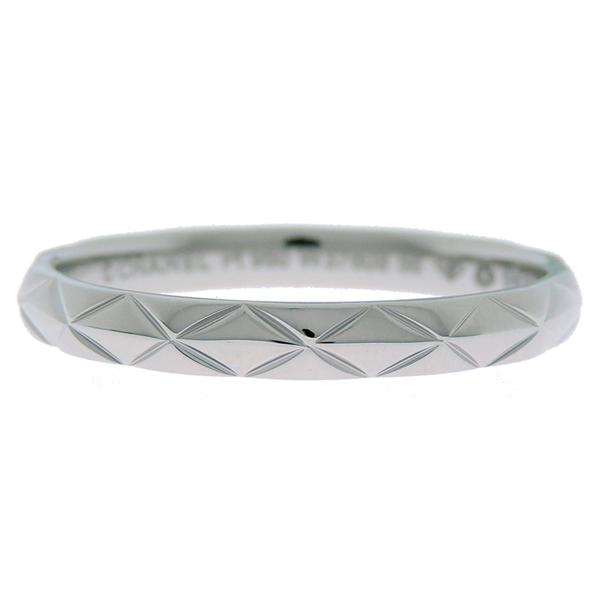 Chanel Chanel Matelassé #56 Women's/Men's Ring J2820 Pt950 Platinum Size ONE SIZE - 4 Thumbnail