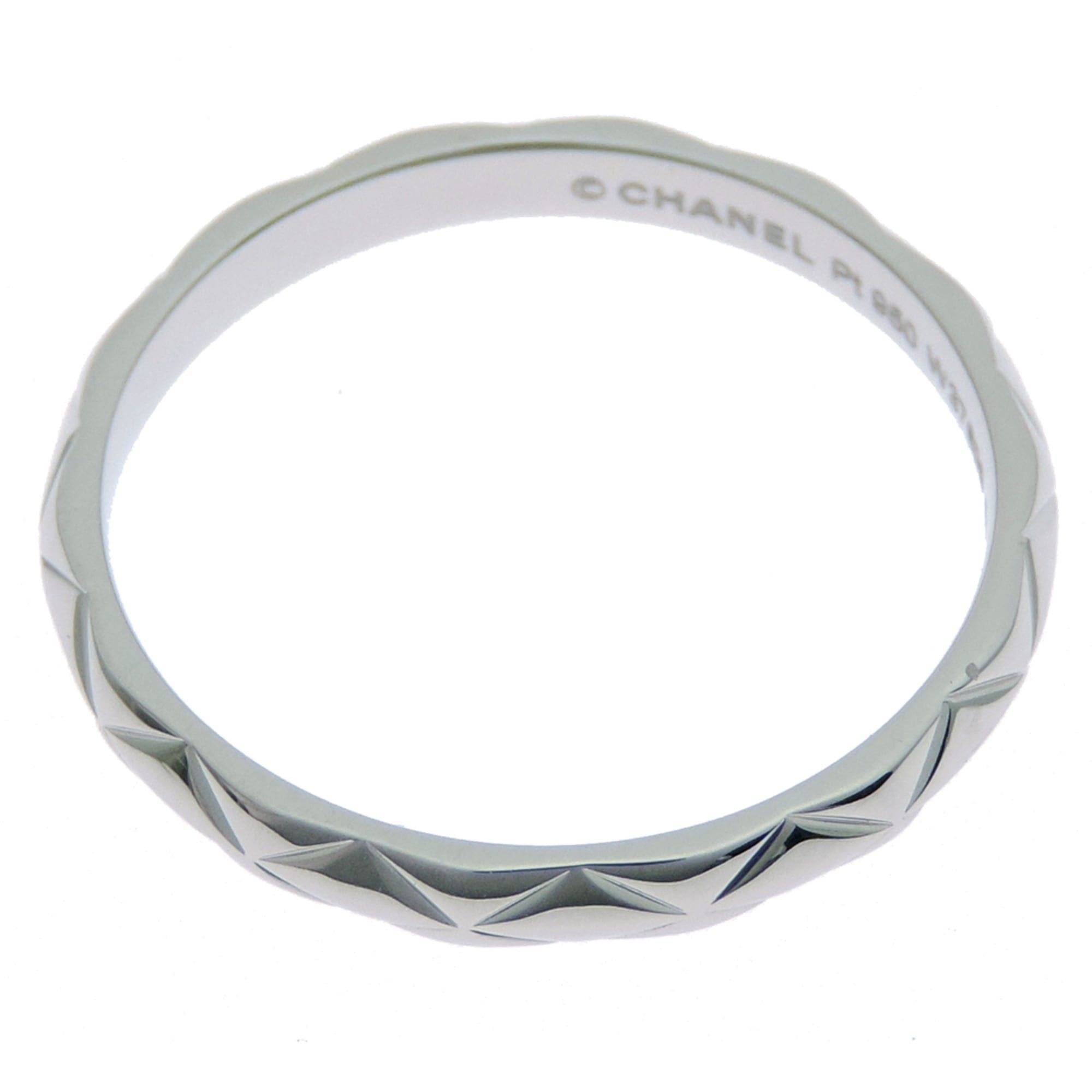Chanel Chanel Matelassé #56 Women's/Men's Ring J2820 Pt950 Platinum Size ONE SIZE - 2 Thumbnail