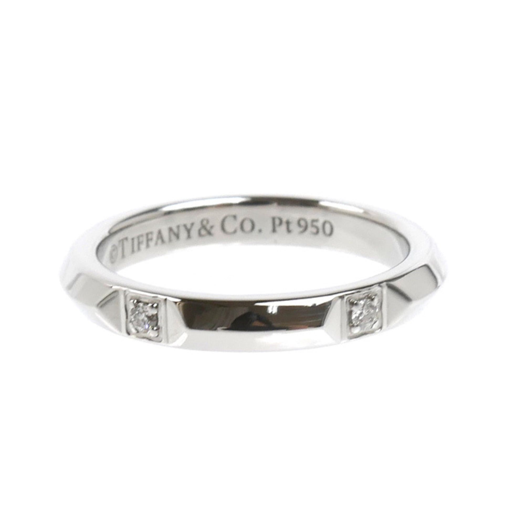 Tiffany & Co. TIFFANY&Co. Tiffany & Co. Pt950 Platinum True Band Ring with Diamonds, 4.3g, Women's Size ONE SIZE - 3 Thumbnail