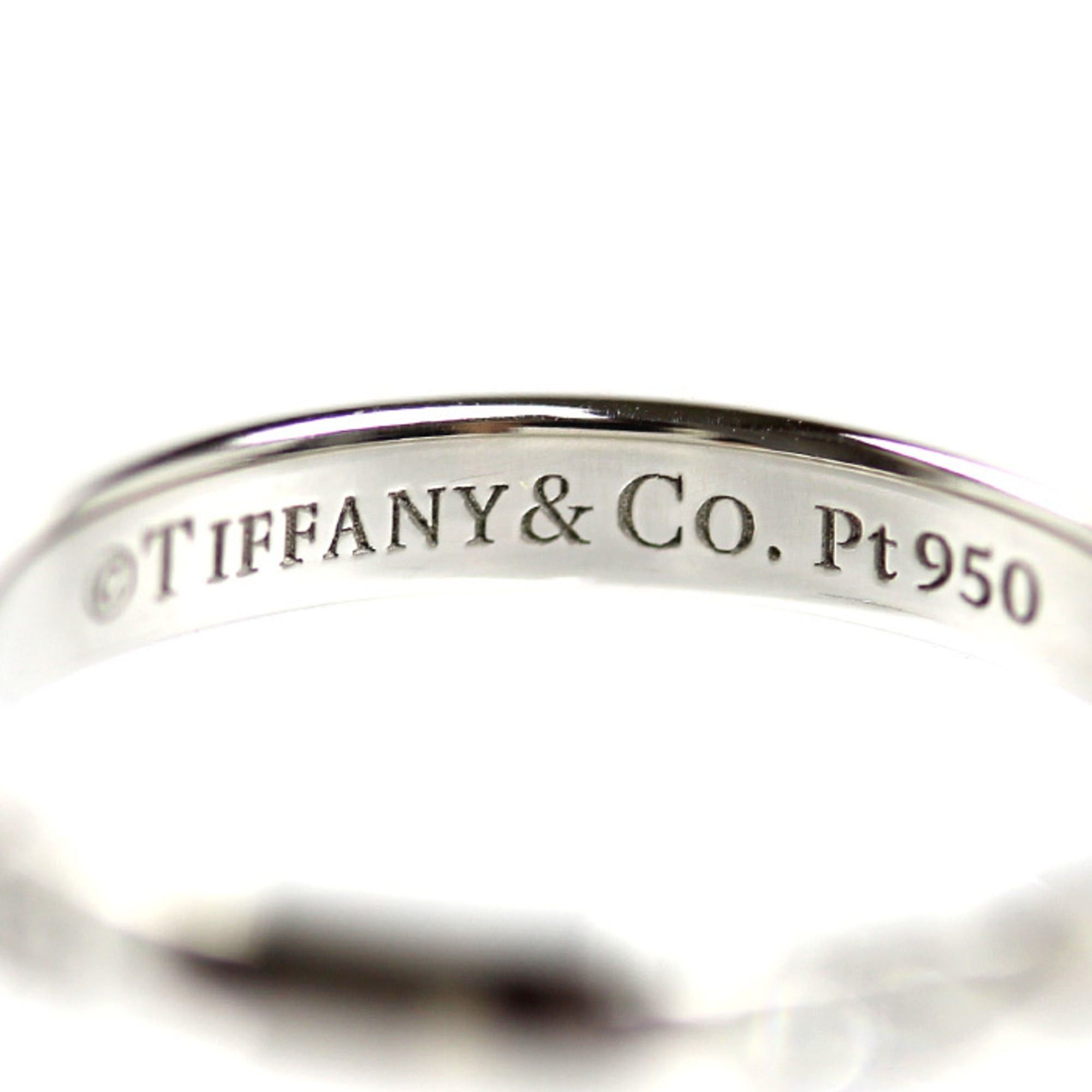 Tiffany & Co. TIFFANY&Co. Tiffany & Co. Pt950 Platinum True Band Ring with Diamonds, 4.3g, Women's Size ONE SIZE - 5 Thumbnail