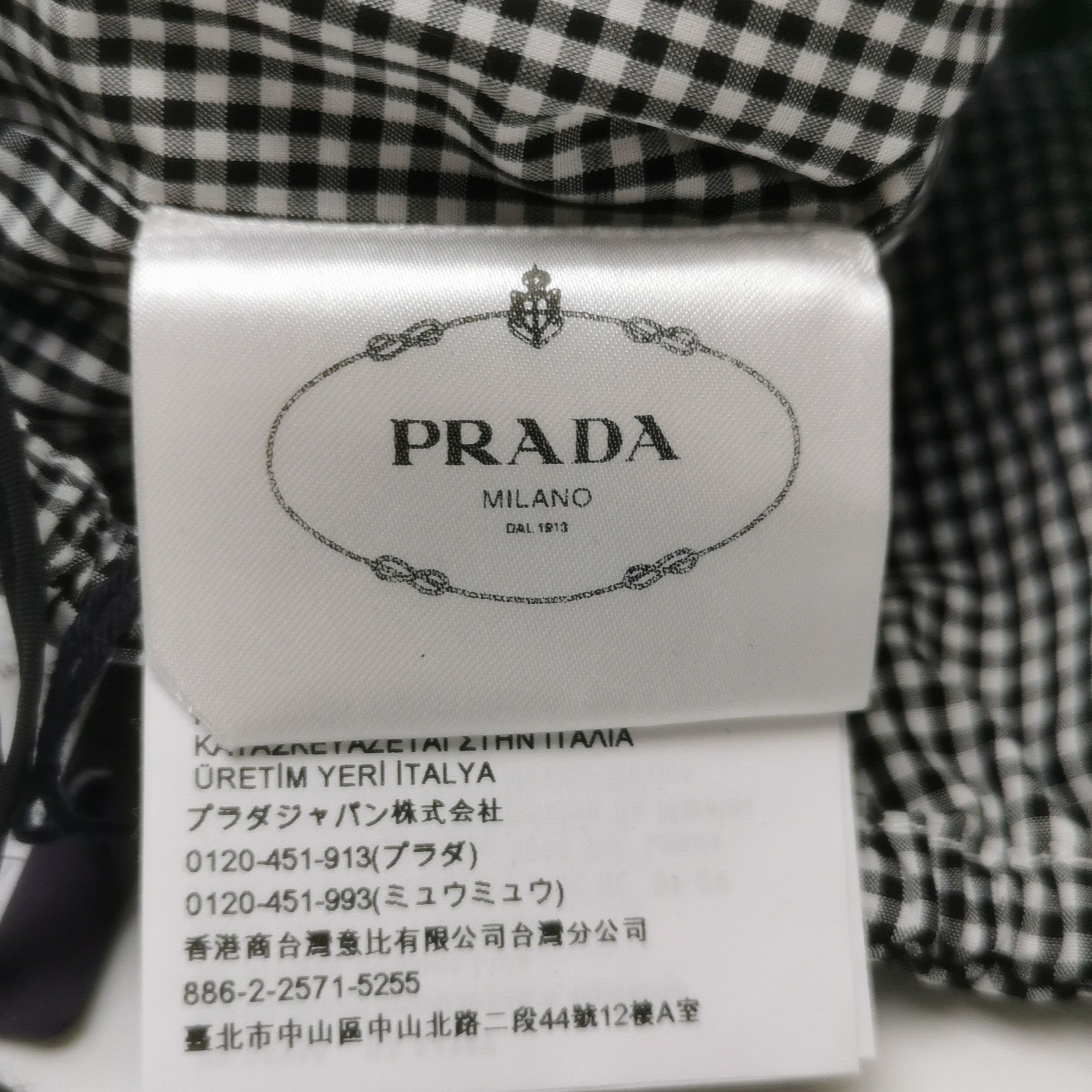 Prada Prada Gingham Logo Tube Crop Top Size 38 Size XS / US 0-2 / IT 36-38 - 9 Thumbnail