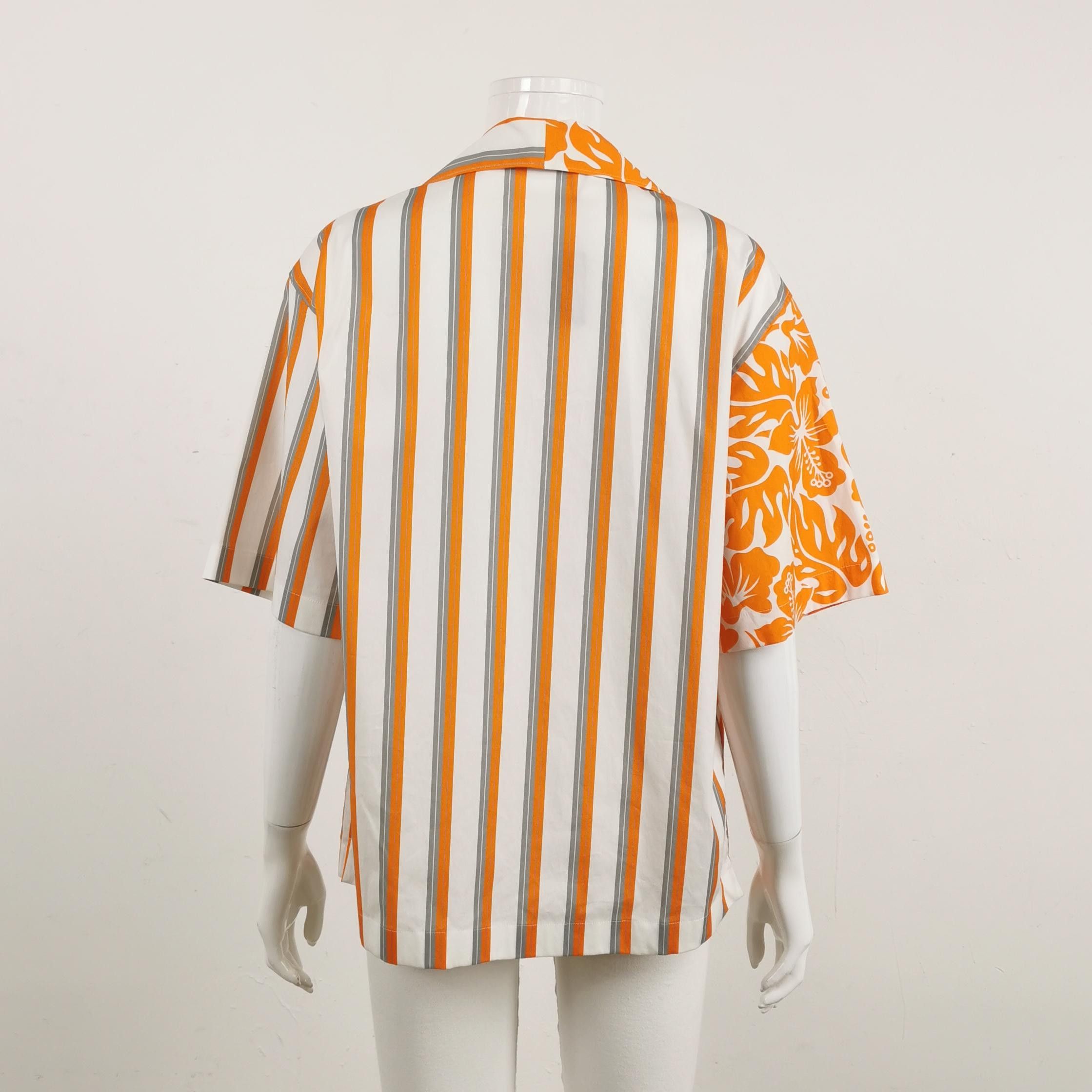 Prada Prada Floral Striped Button Up Shirt Size IT 38 Size XS / US 0-2 / IT 36-38 - 2 Thumbnail
