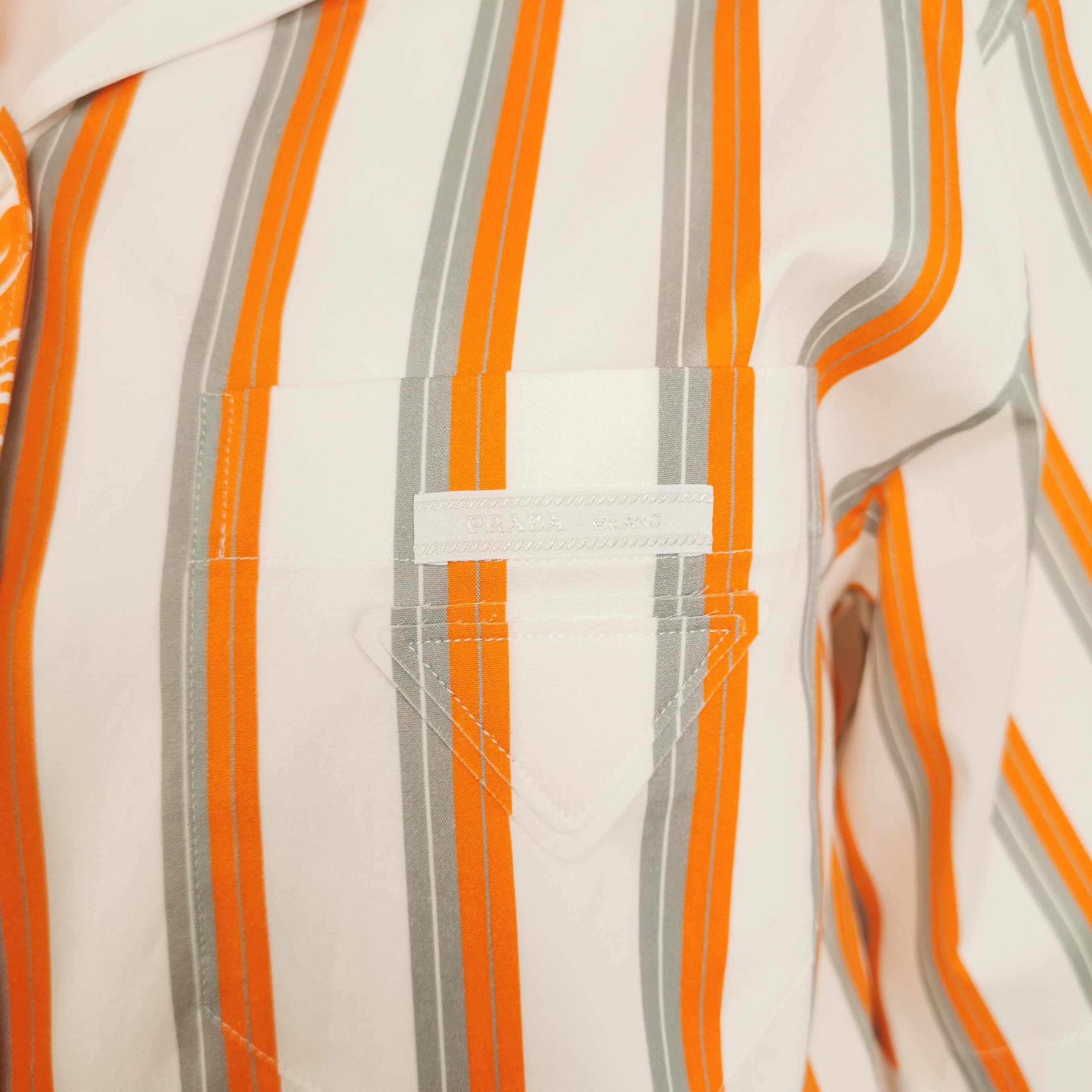 Prada Prada Floral Striped Button Up Shirt Size IT 38 Size XS / US 0-2 / IT 36-38 - 3 Thumbnail