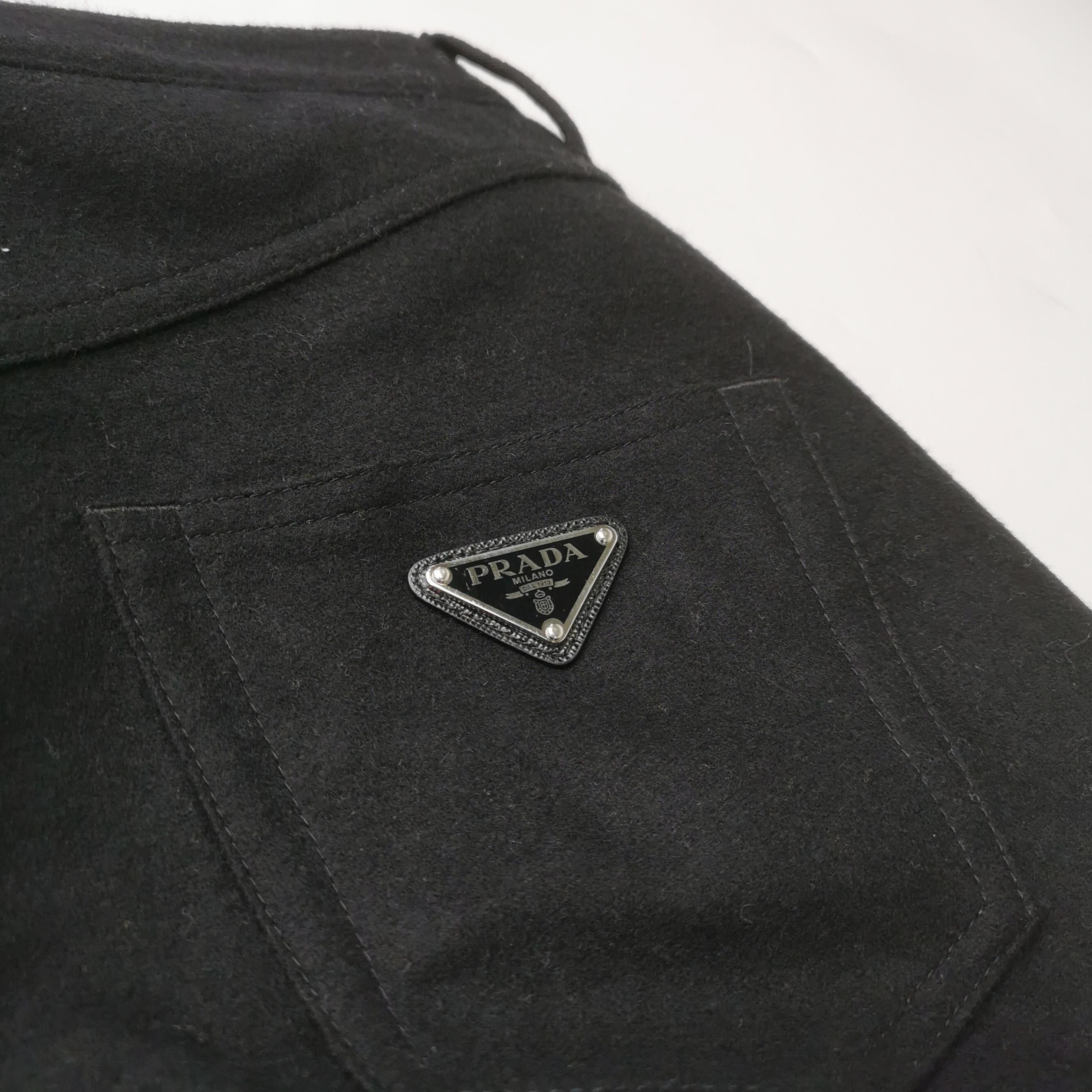 Prada Prada Triangle Logo Wool Blend Pants Size 36 Size 25" / US 0 / IT 36 - 3 Thumbnail