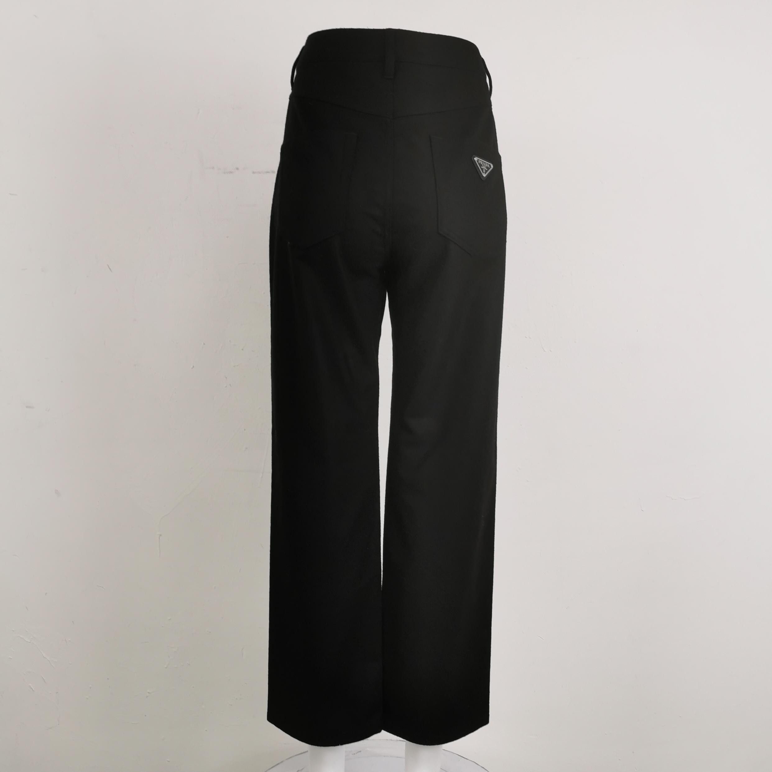 Prada Prada Triangle Logo Wool Blend Pants Size 36 Size 25" / US 0 / IT 36 - 2 Thumbnail