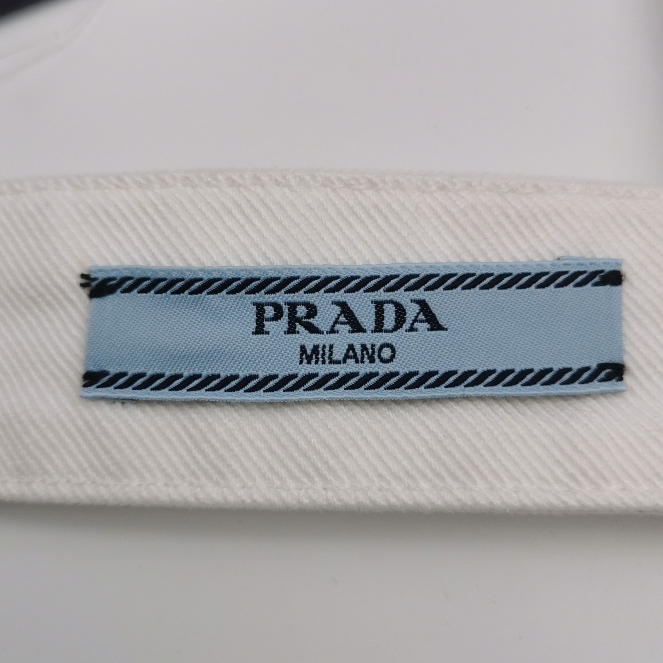 Prada Prada Triangle Logo Cotton Crop Top Size 40 Size S / US 4 / IT 40 - 5 Thumbnail
