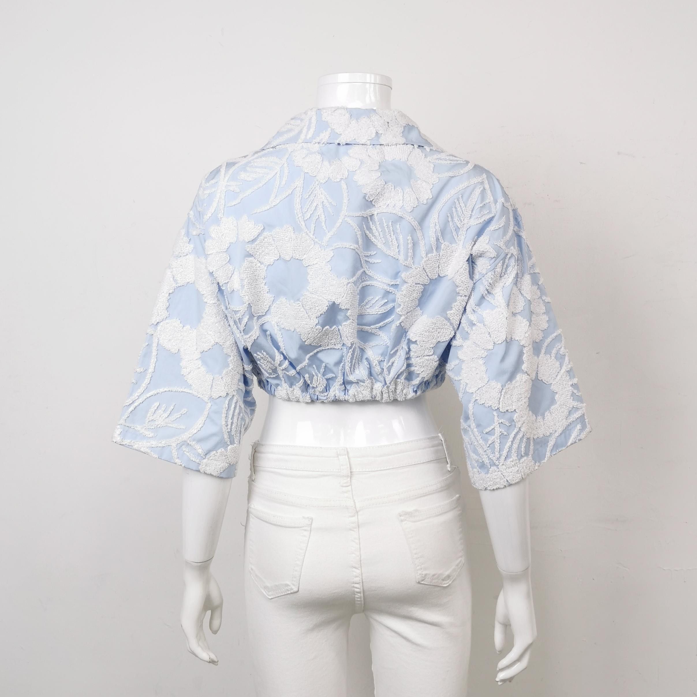 Prada Prada Floral Embroidery Button Up Shirt Size 42 Size M / US 6-8 / IT 42-44 - 2 Thumbnail