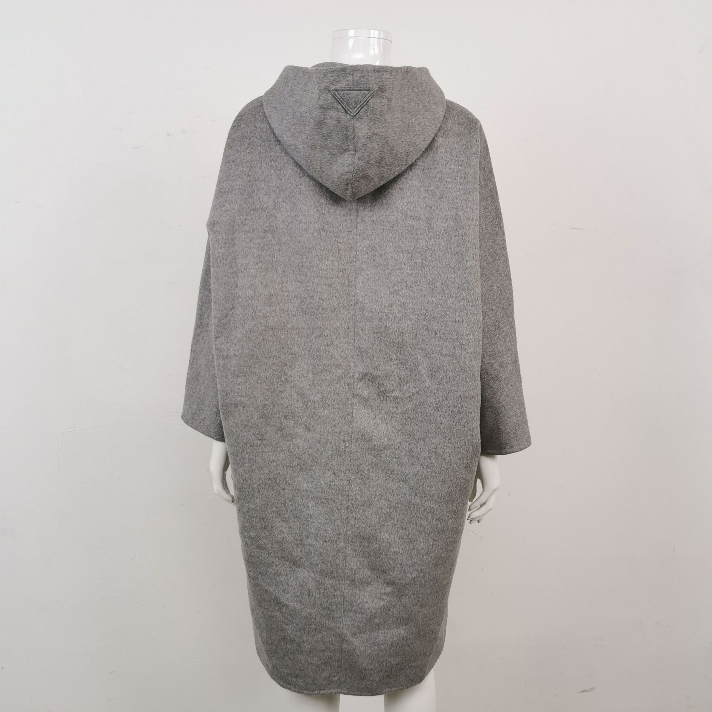 Prada Prada Gray Wool Blend Hooded Coat Size 38 Size XS / US 0-2 / IT 36-38 - 2 Thumbnail