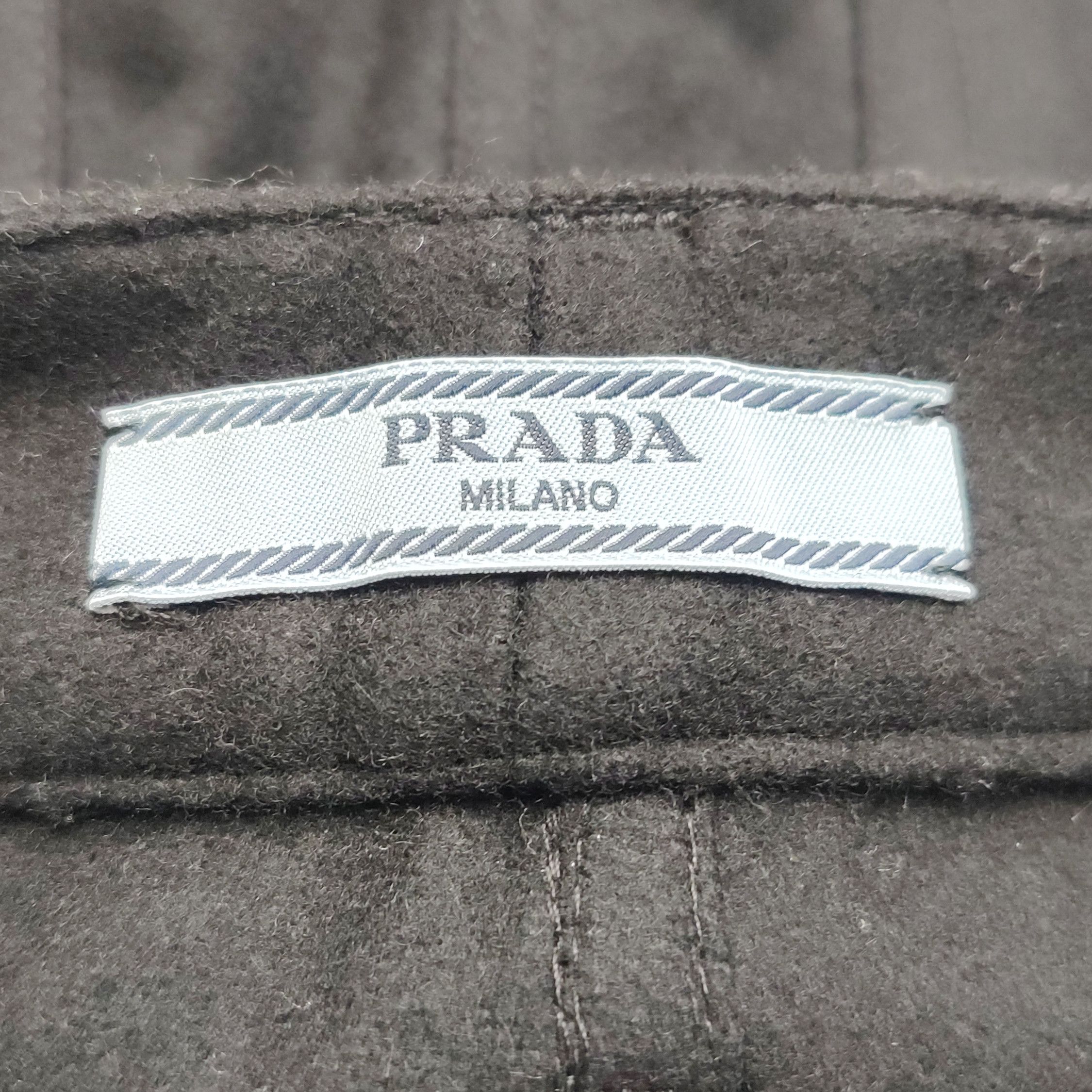 Prada Prada Logo Patch Wool Blend Pants Size 38 Size 26" / US 2 / IT 38 - 6 Thumbnail