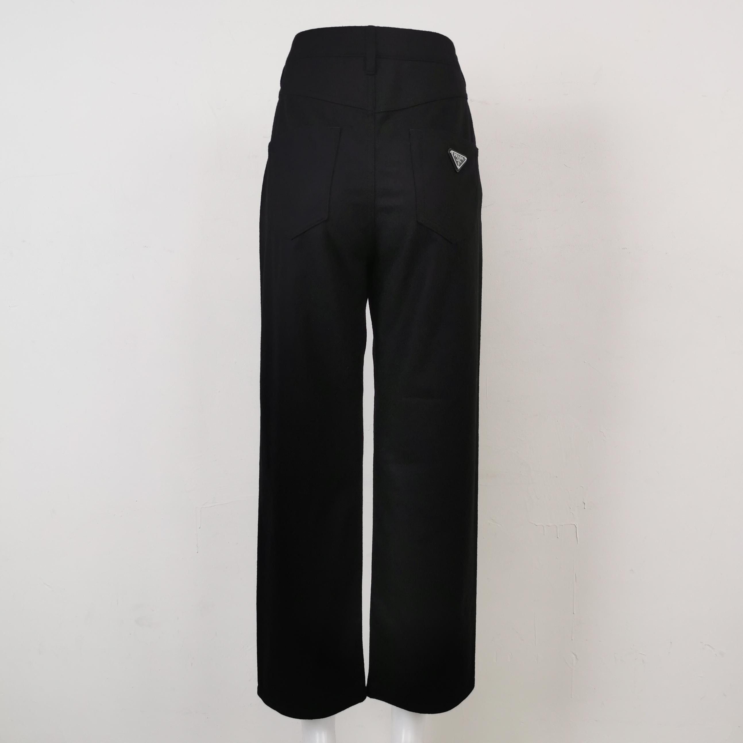 Prada Prada Logo Patch Wool Blend Pants Size 38 Size 26" / US 2 / IT 38 - 2 Thumbnail