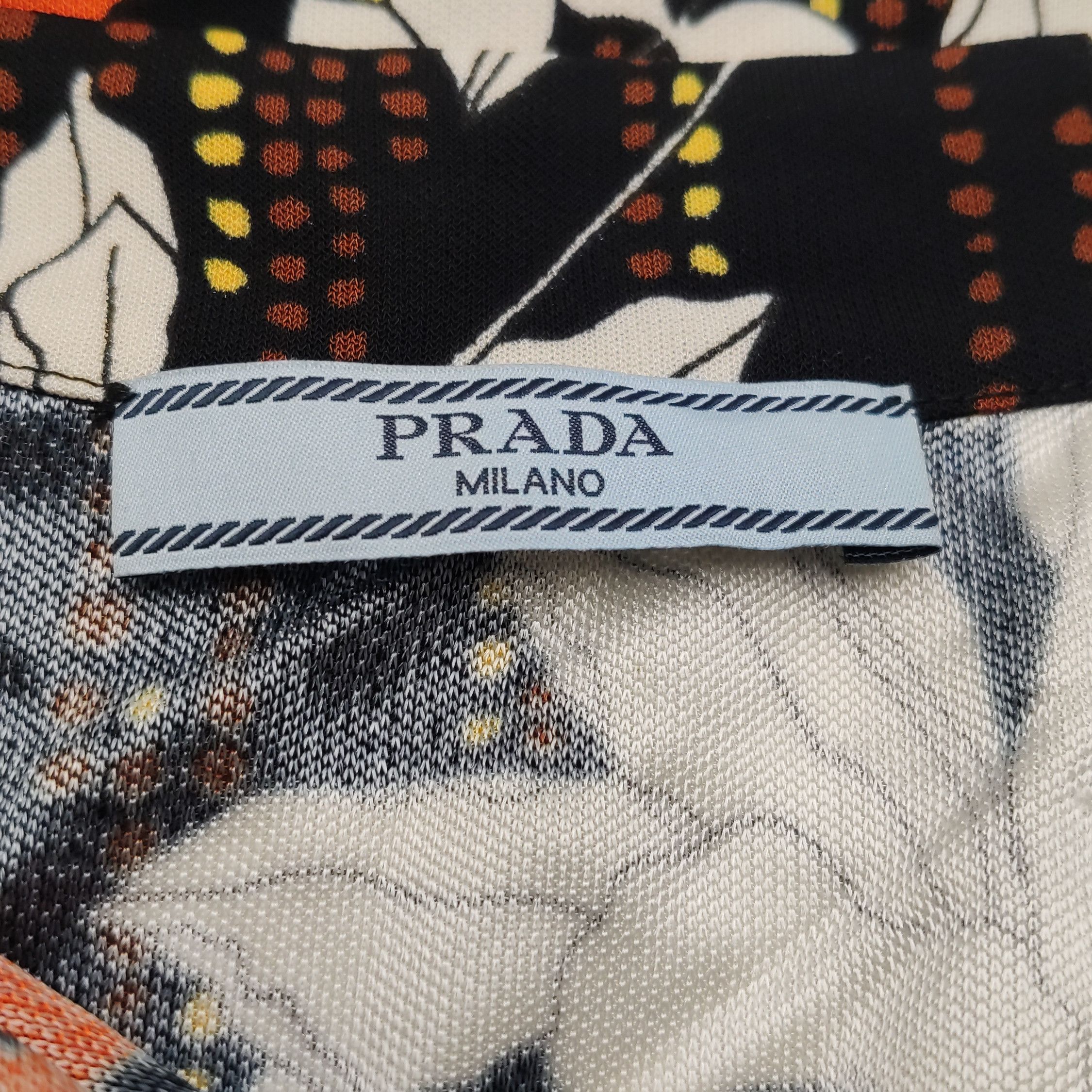 Prada Prada Floral Logo Button Up Shirt Size 40 Size S / US 4 / IT 40 - 6 Thumbnail