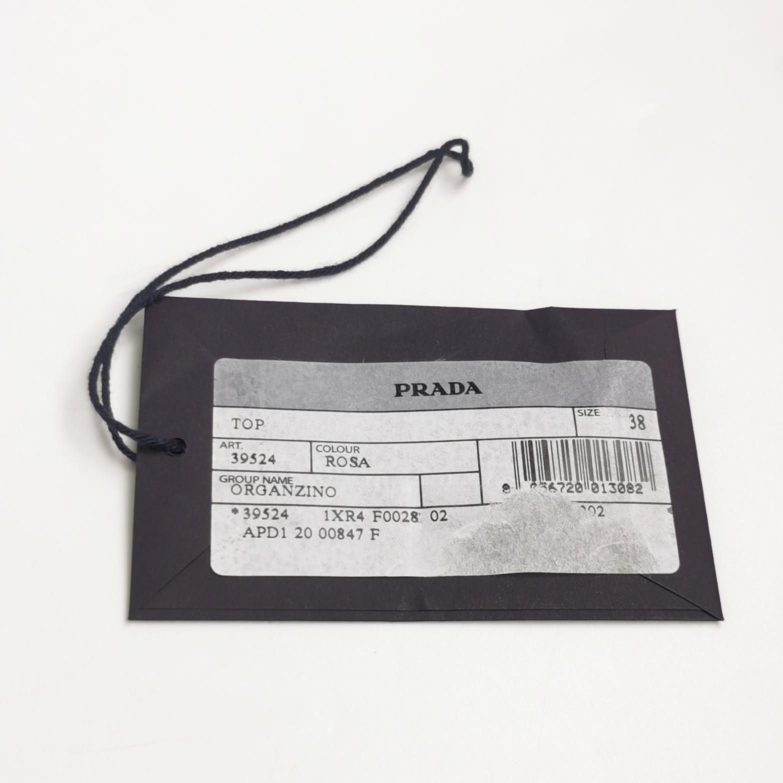 Prada Prada Pink Ruffled High Neck Long Sleeve Top Size 38 Size XS / US 0-2 / IT 36-38 - 4 Thumbnail