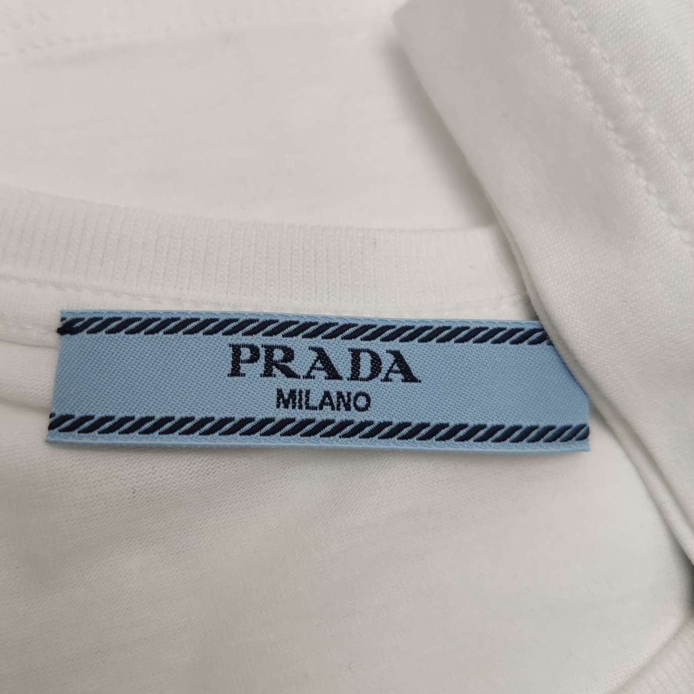 Prada Prada Cotton Crewneck T-Shirt Size L Size US L / EU 52-54 / 3 - 4 Thumbnail
