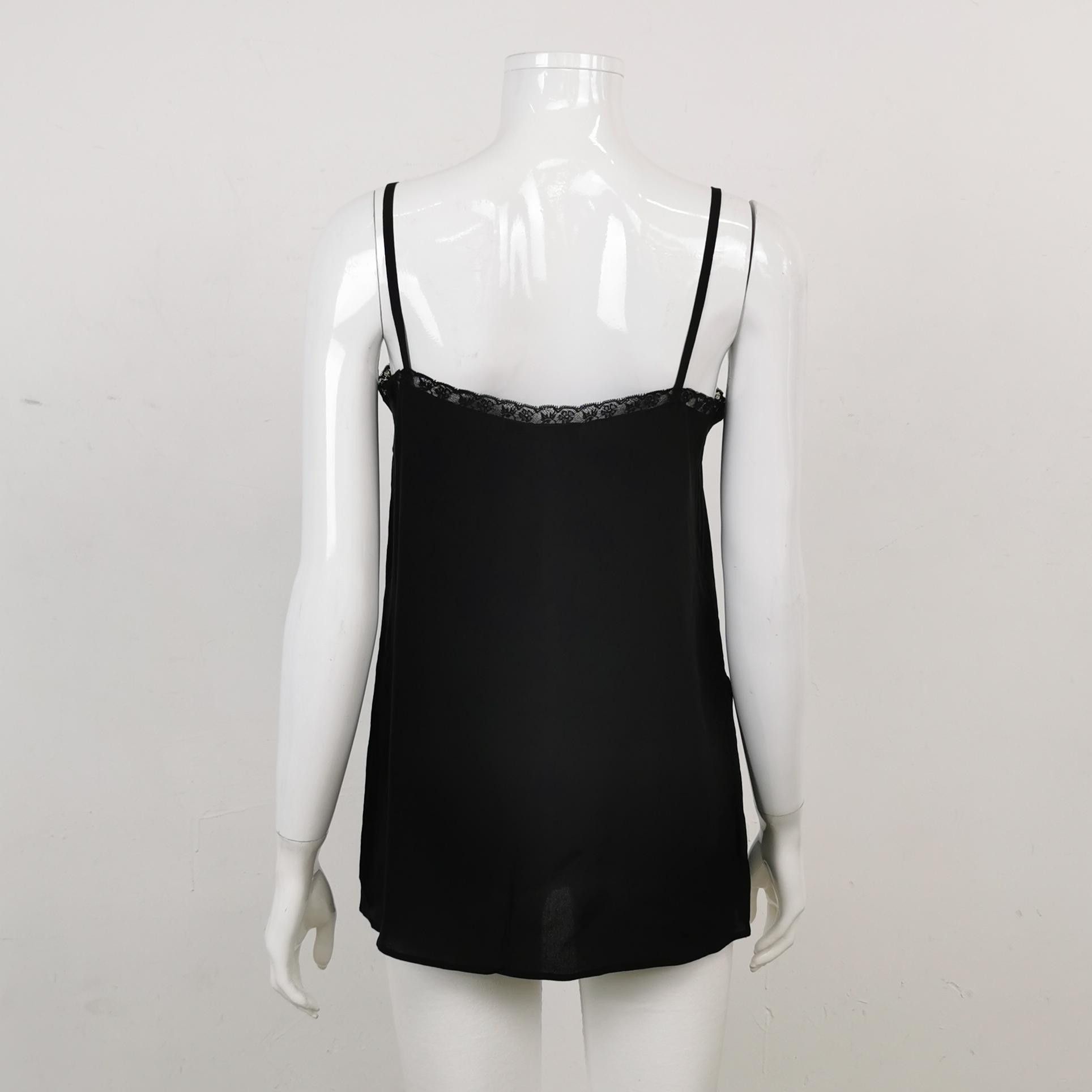 Prada Prada Black Lace Silk Camisole Size 40 Size S / US 4 / IT 40 - 2 Thumbnail