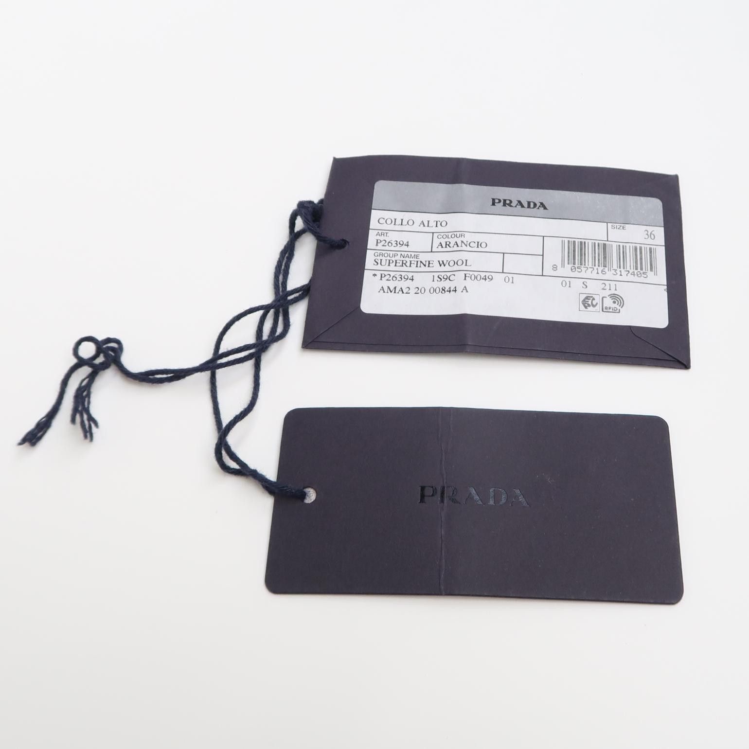 Prada Prada Orange Logo Turtleneck Sweater Size 36 Size XS / US 0-2 / IT 36-38 - 4 Thumbnail