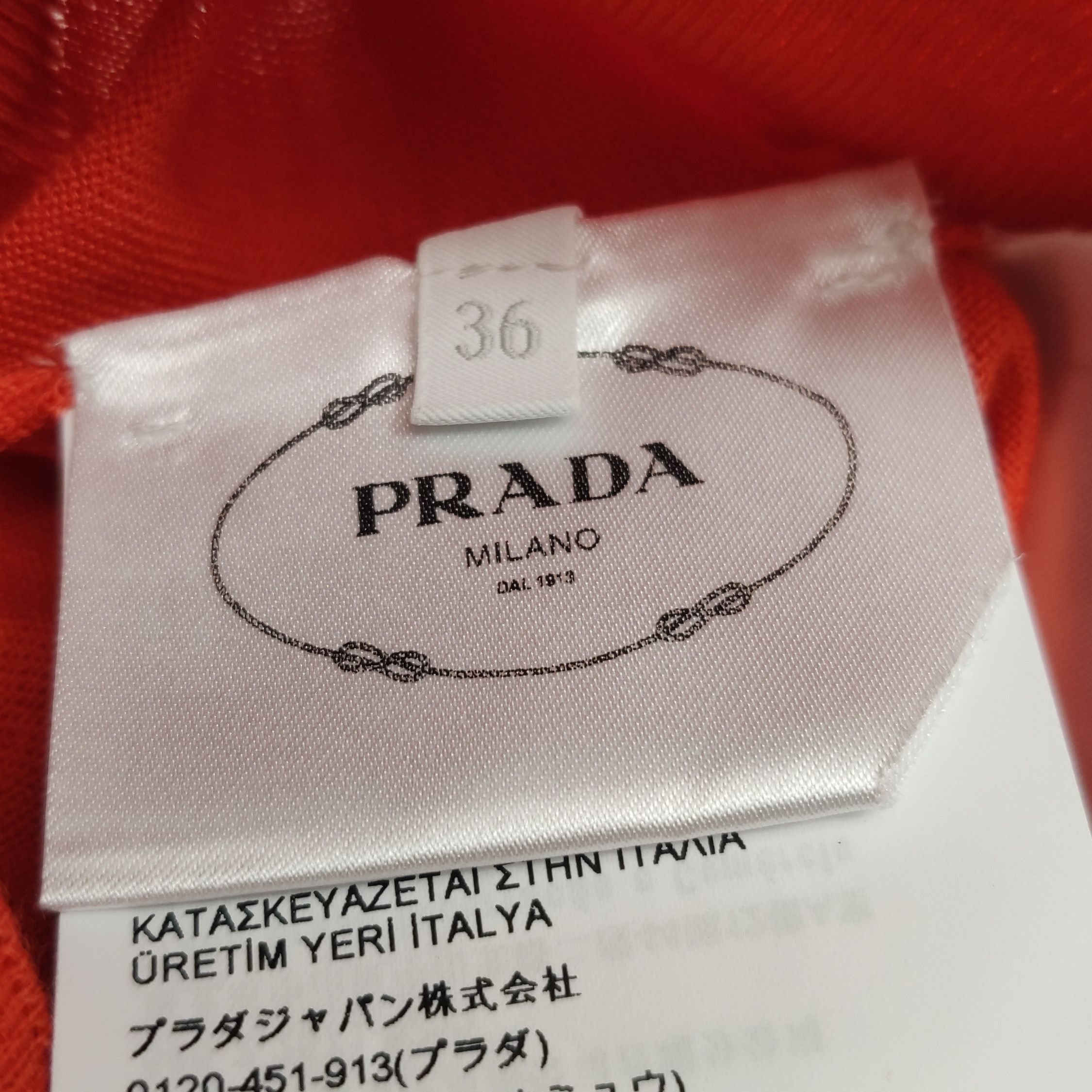 Prada Prada Orange Logo Turtleneck Sweater Size 36 Size XS / US 0-2 / IT 36-38 - 9 Thumbnail