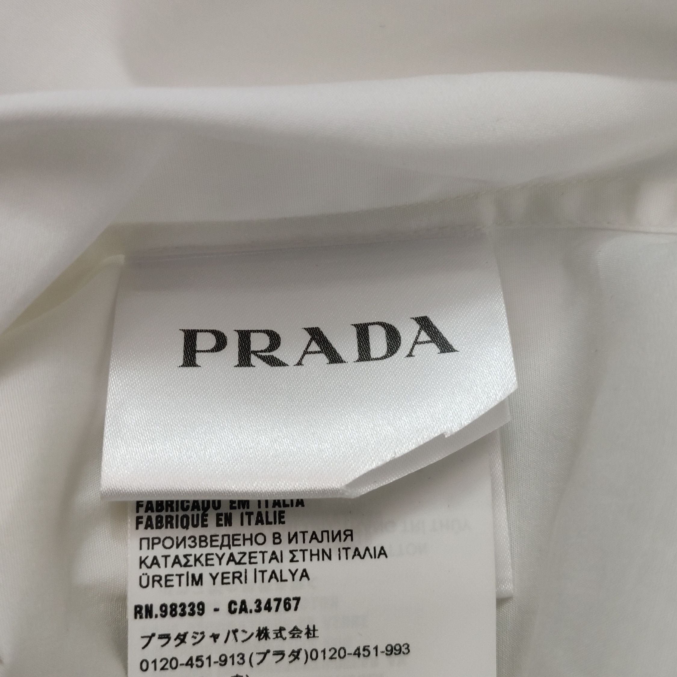 Prada Prada Rhinestone Collar Button Up Shirt Size M Size US M / EU 48-50 / 2 - 10 Thumbnail