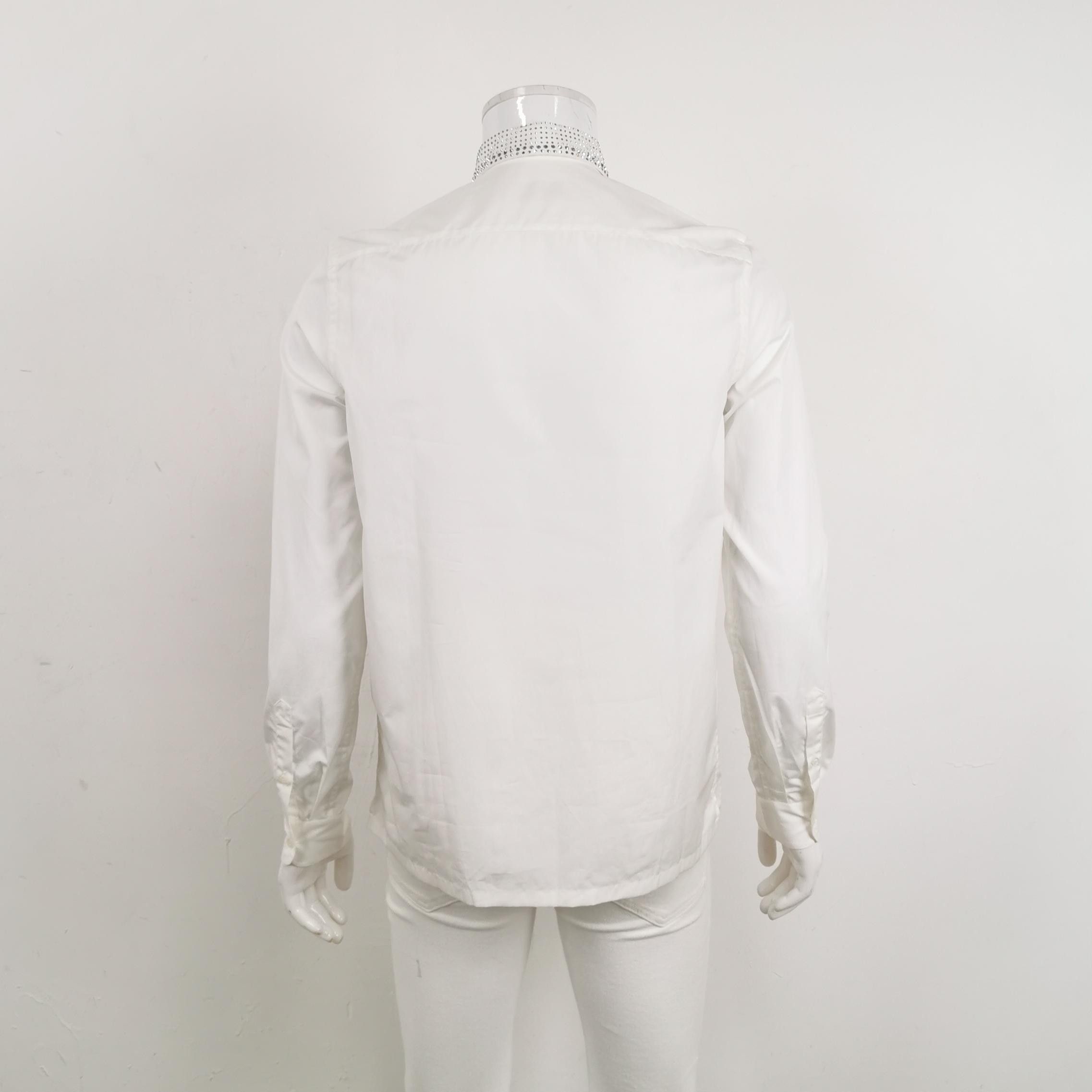 Prada Prada Rhinestone Collar Button Up Shirt Size M Size US M / EU 48-50 / 2 - 2 Thumbnail