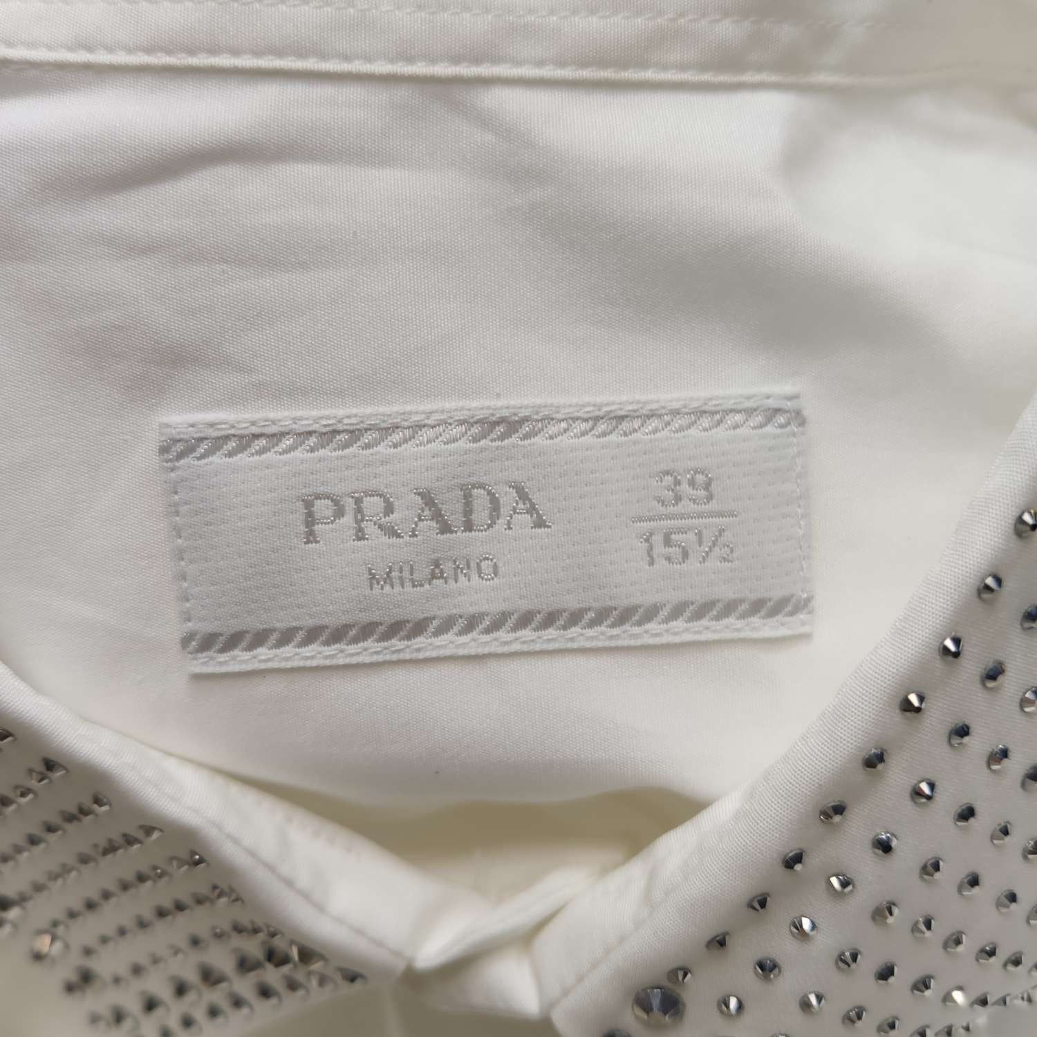 Prada Prada Rhinestone Collar Button Up Shirt Size M Size US M / EU 48-50 / 2 - 8 Thumbnail