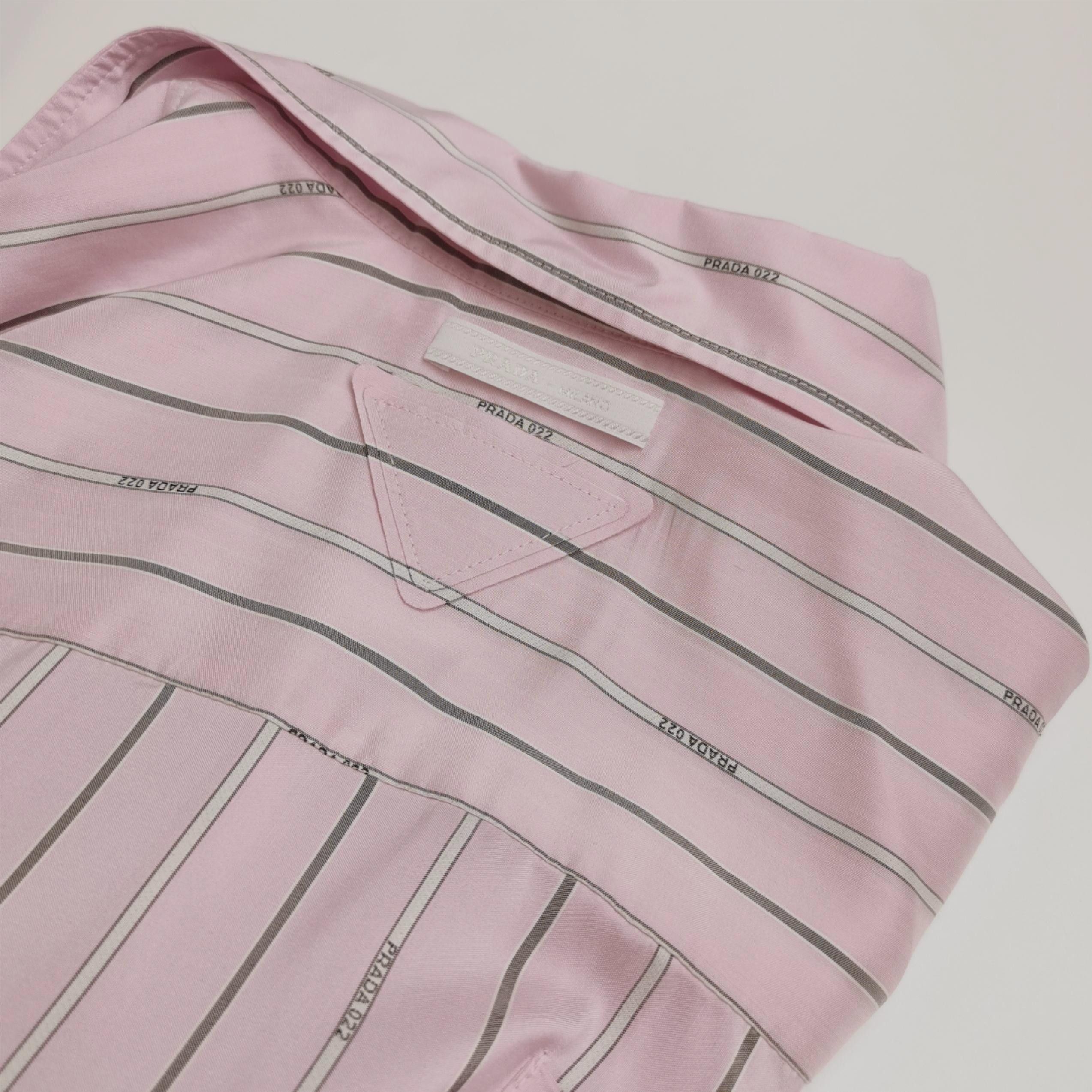 Prada Prada Striped Silk Shirt Dress Size 38 Size XS / US 0-2 / IT 36-38 - 5 Thumbnail
