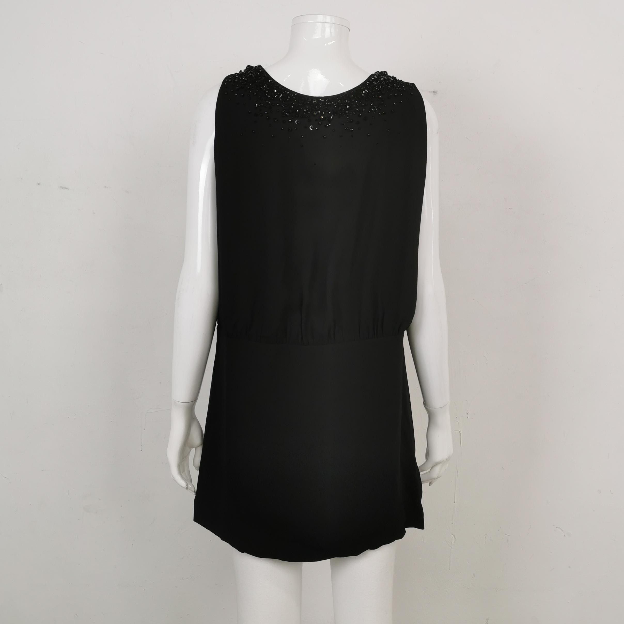 Prada Prada Beaded Neckline Sleeveless Dress Size 40 Size S / US 4 / IT 40 - 2 Thumbnail