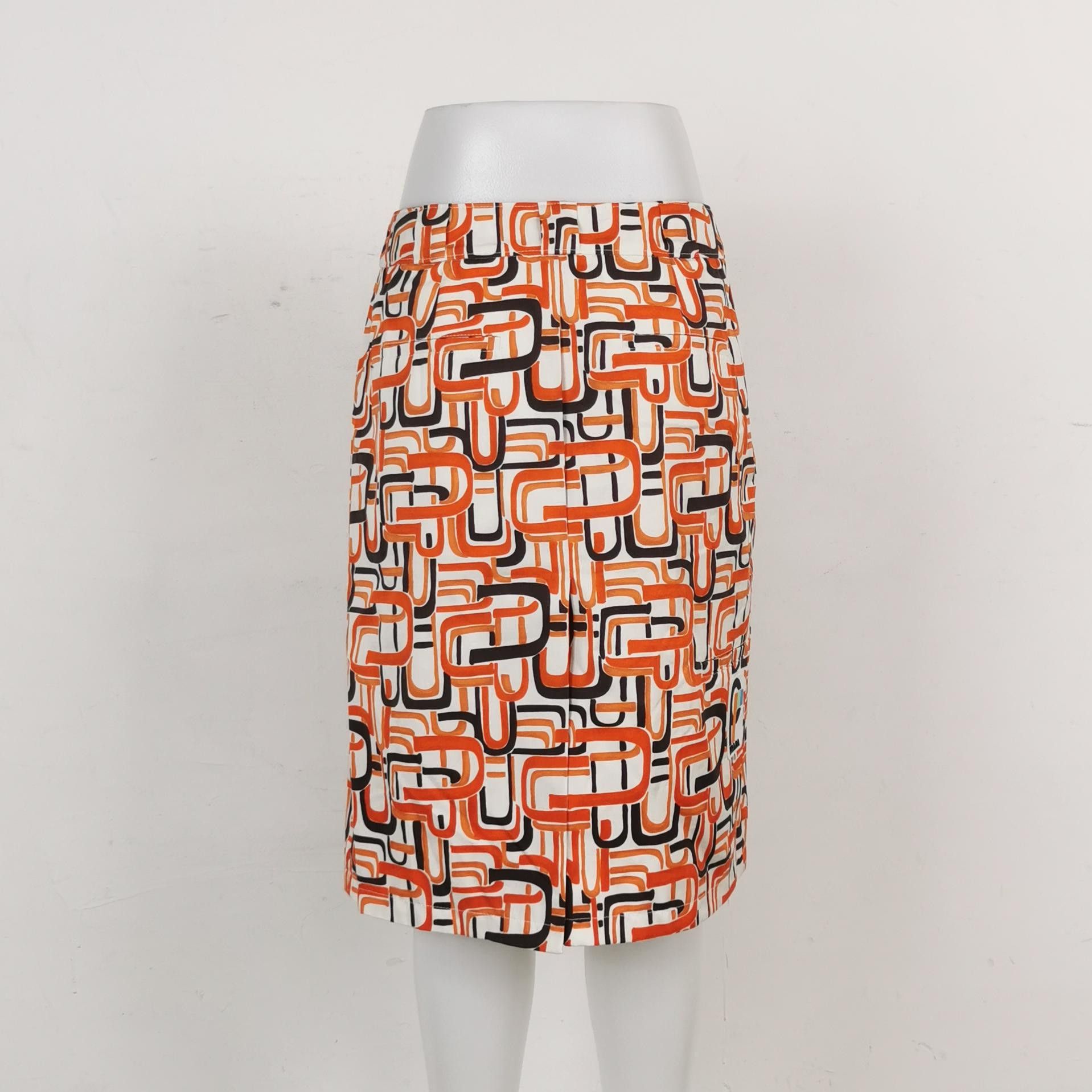 Prada Prada Geometric Graphic Print Midi Skirt Size 38 Size 26" / US 2 / IT 38 - 2 Thumbnail
