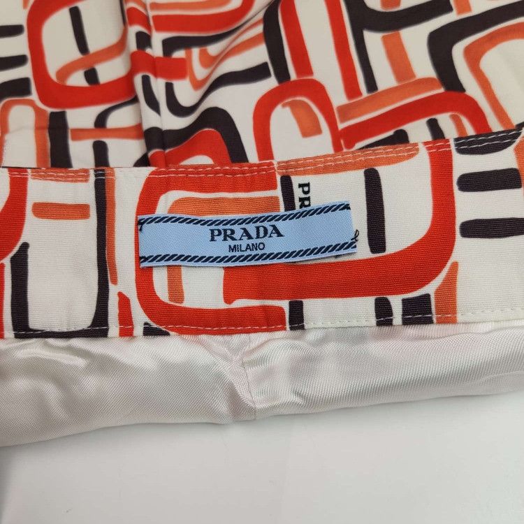 Prada Prada Geometric Graphic Print Midi Skirt Size 38 Size 26" / US 2 / IT 38 - 3 Thumbnail