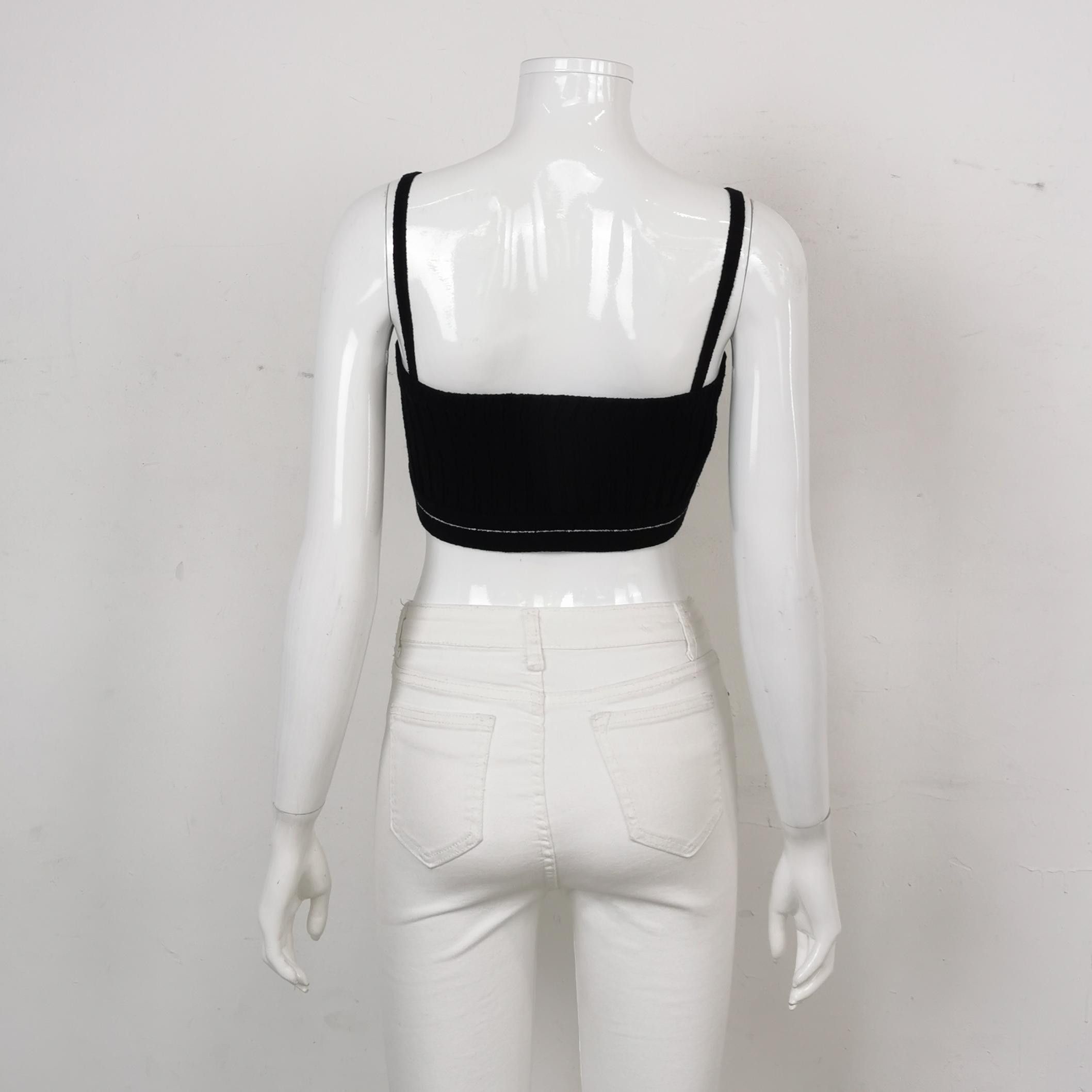 Prada Prada Logo Ribbed Crop Tank Top Size 36 Size XS / US 0-2 / IT 36-38 - 2 Thumbnail