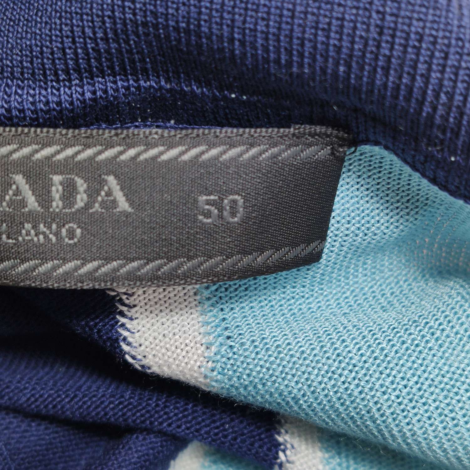Prada Prada Striped Silk Polo Shirt Size M Size US M / EU 48-50 / 2 - 6 Thumbnail