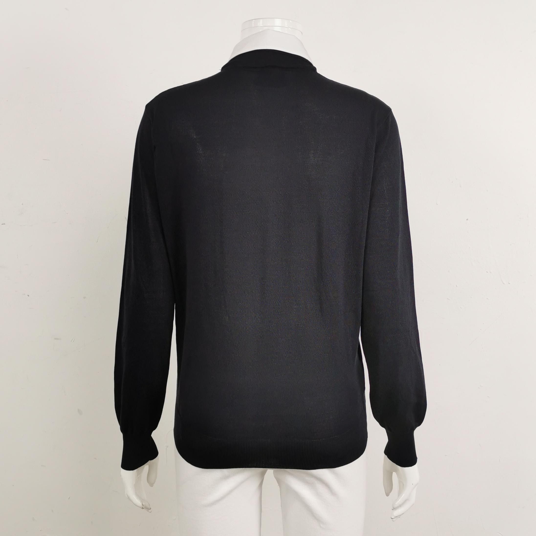 Prada Prada Contrast Collar Knit Sweater IT 36 Size XS / US 0-2 / IT 36-38 - 2 Thumbnail