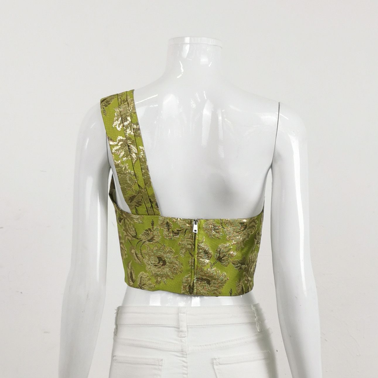 Prada Prada Metallic Floral Crop Top Size 40 Size S / US 4 / IT 40 - 2 Thumbnail