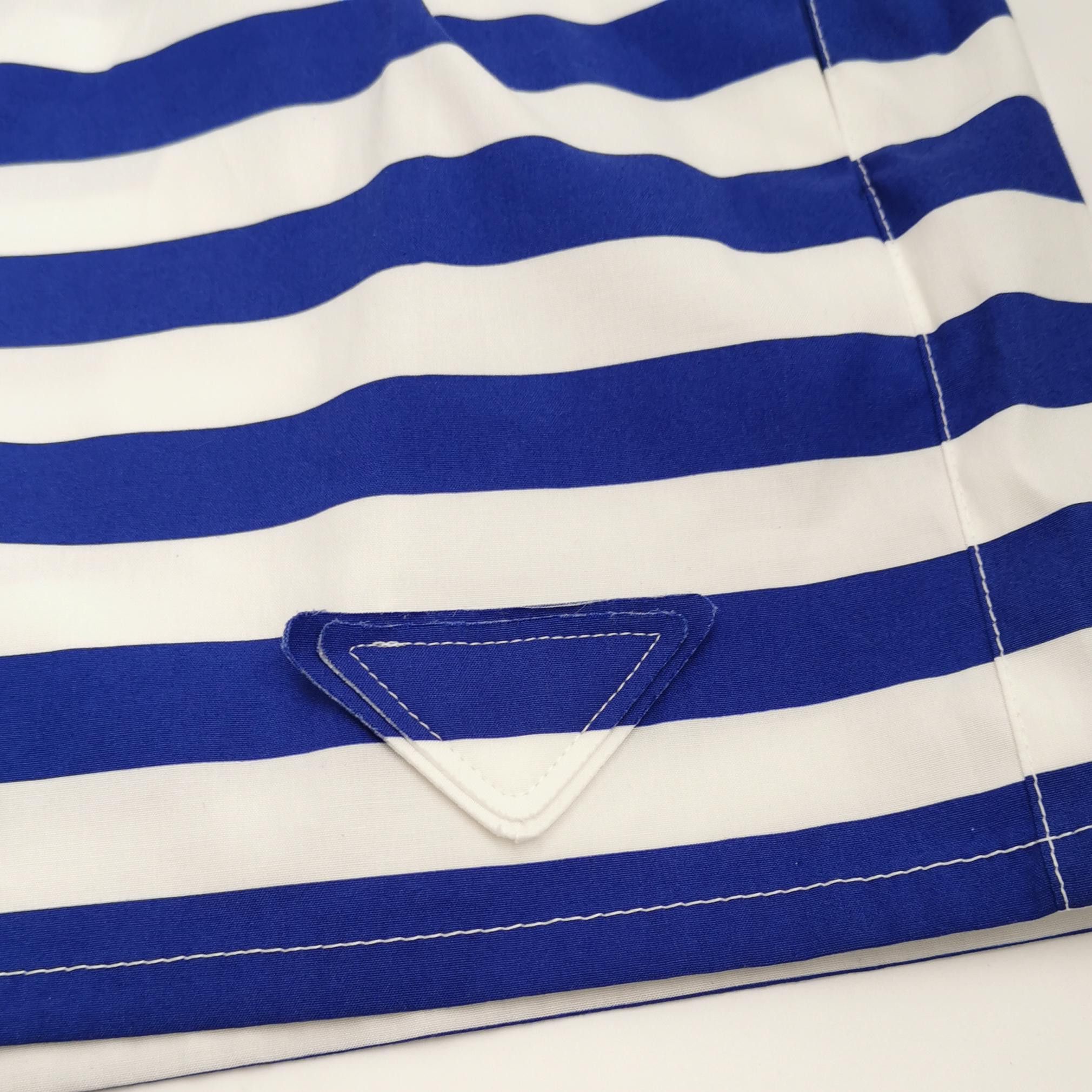 Prada Prada Striped Cotton Shorts Size 42 Size 28" / US 6 / IT 42 - 3 Thumbnail