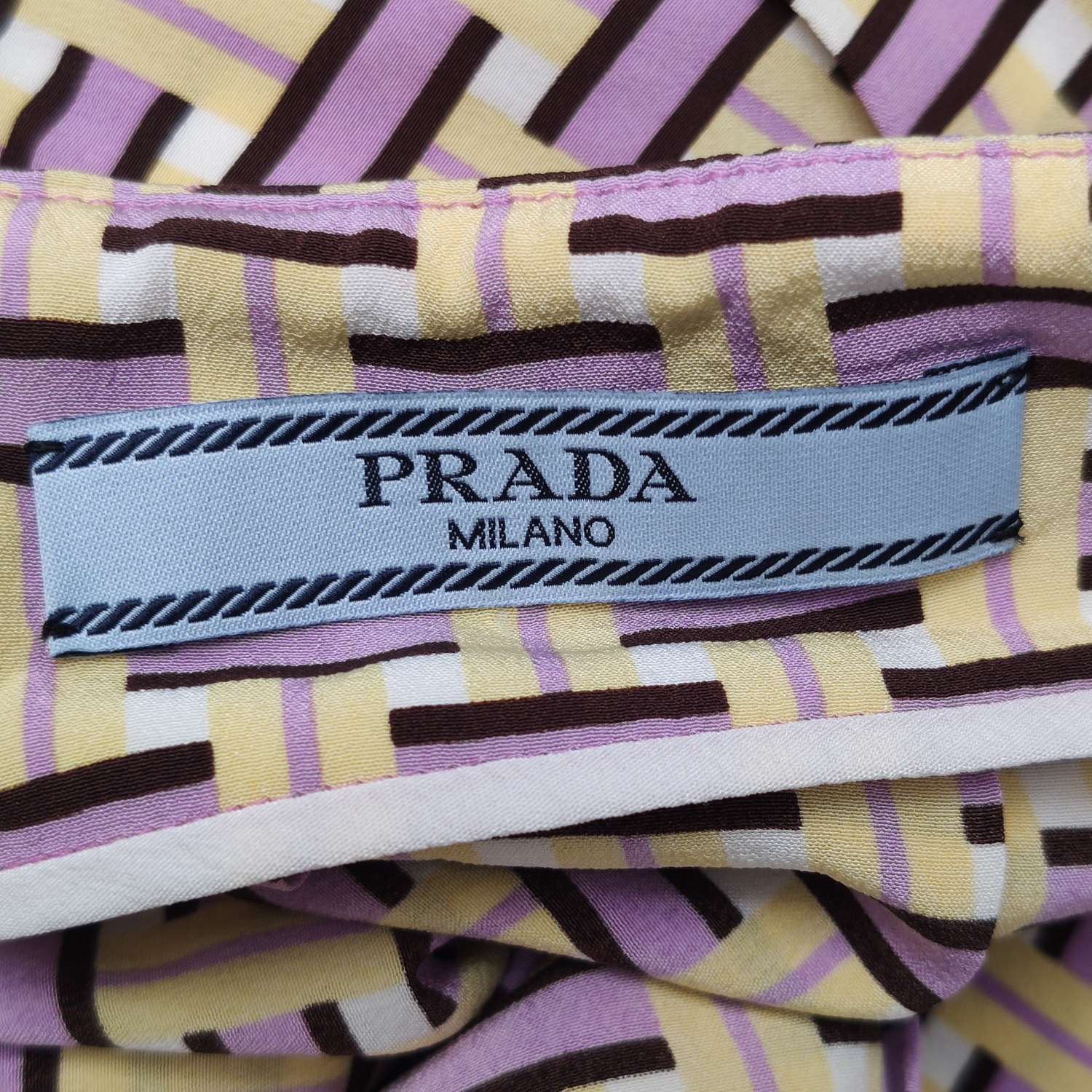 Prada Prada Geometric Silk Midi Skirt Size 42 Size 28" / US 6 / IT 42 - 4 Thumbnail