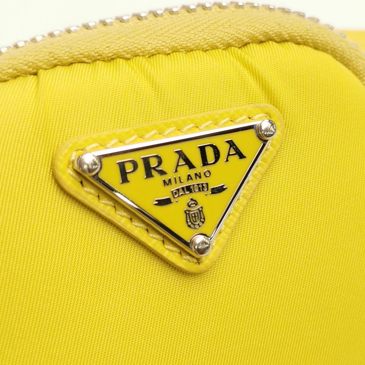 Prada Prada Yellow Nylon Belted Shorts Size IT 40 Size 27" / US 4 / IT 40 - 3 Thumbnail