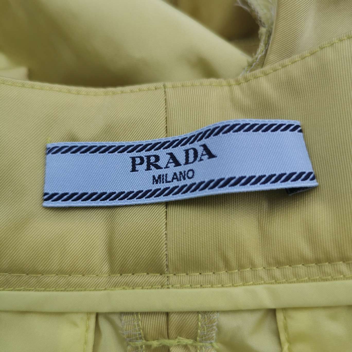Prada Prada Yellow Nylon Belted Shorts Size IT 40 Size 27" / US 4 / IT 40 - 5 Thumbnail