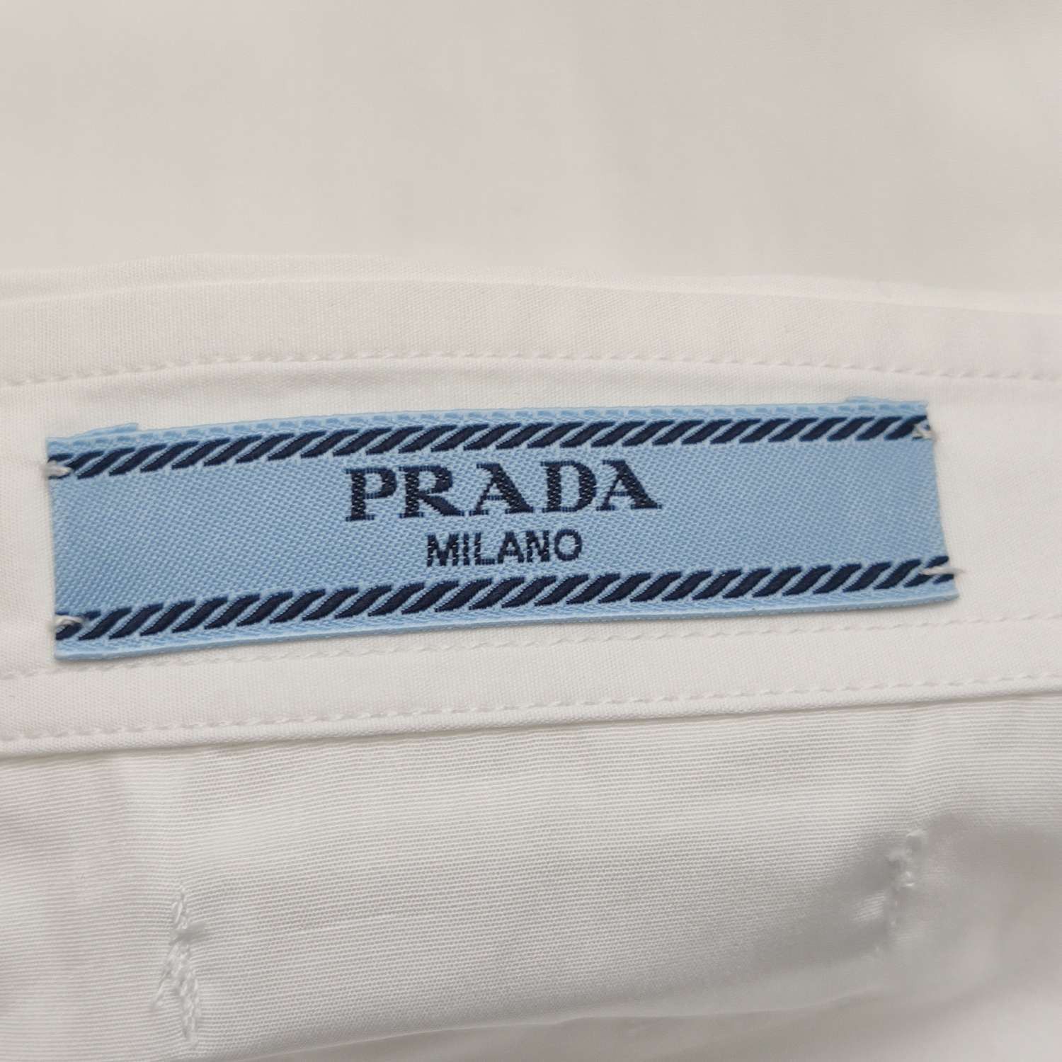 Prada Prada White Poplin Ruffled Button Up Shirt IT 38 Size XS / US 0-2 / IT 36-38 - 6 Thumbnail