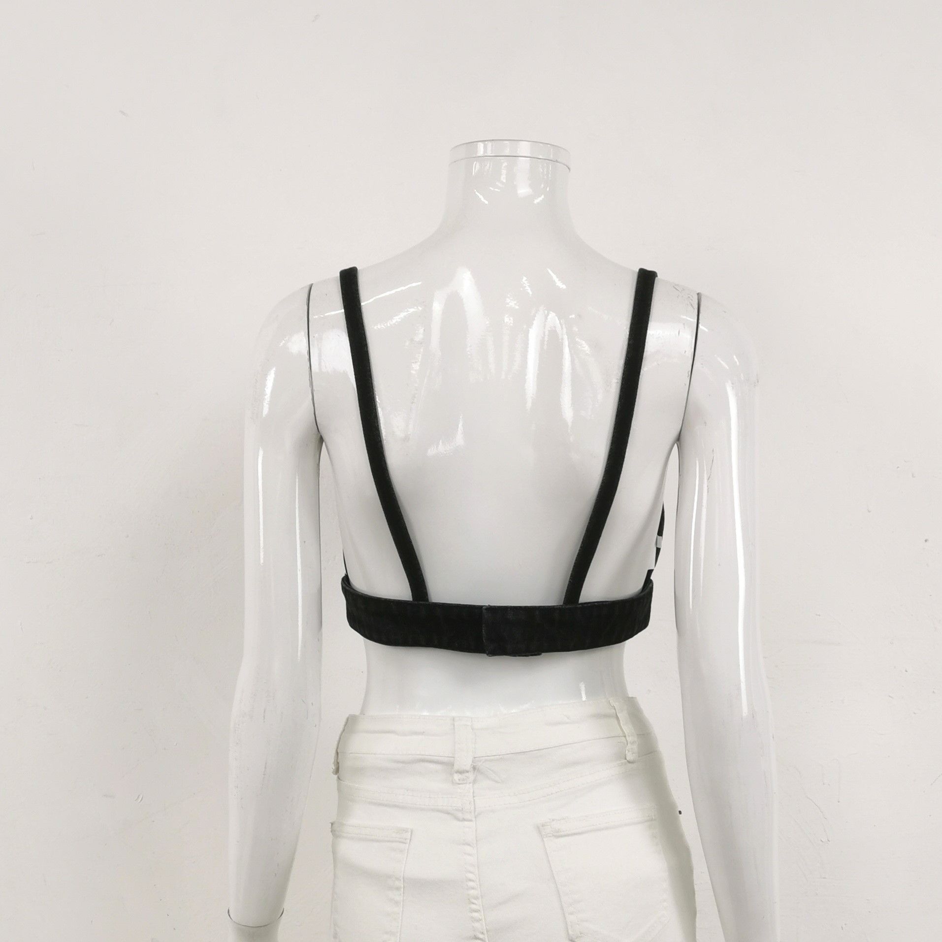 Prada Prada Triangle Logo Denim Bralette Size 40 Size S / US 4 / IT 40 - 2 Thumbnail