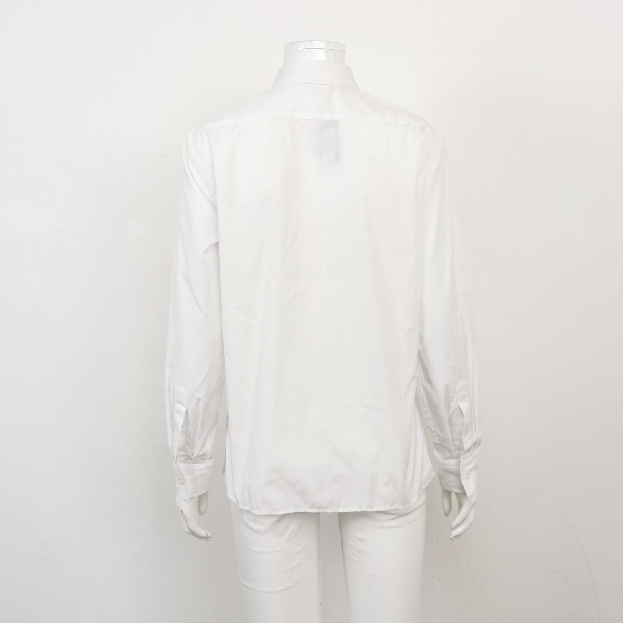 Prada Prada White Cotton Button Up Shirt Size IT 36 Size XS / US 0-2 / IT 36-38 - 2 Thumbnail