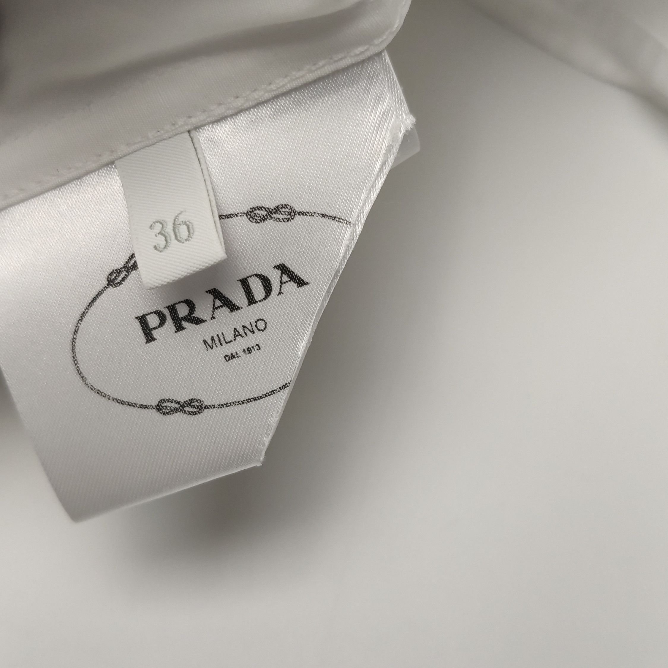 Prada Prada White Cotton Button Up Shirt Size IT 36 Size XS / US 0-2 / IT 36-38 - 8 Thumbnail