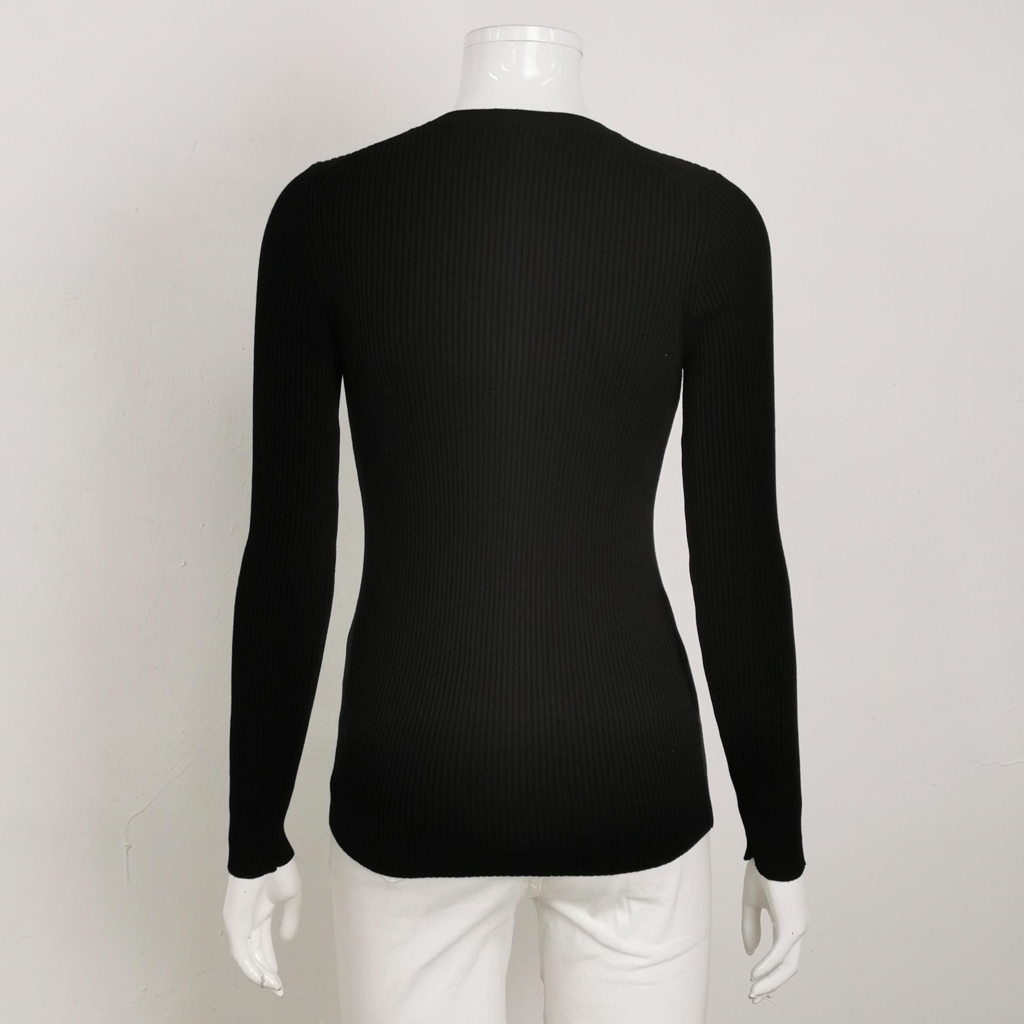 Prada Prada Ribbed Cotton Crewneck Sweater Size 38 Size XS / US 0-2 / IT 36-38 - 2 Thumbnail