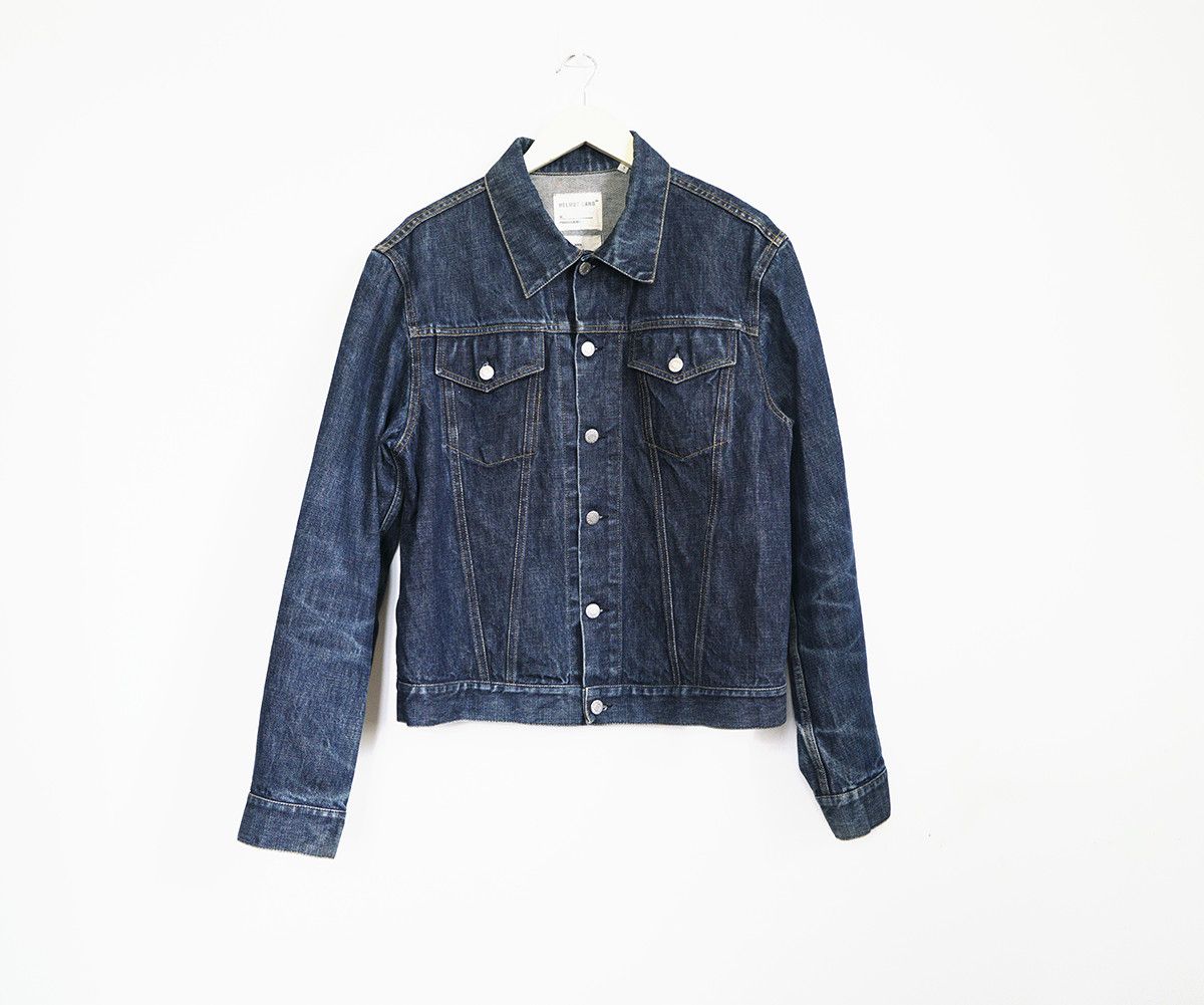 Helmut Lang OG Archival 1998 Raw Denim Jacket | Grailed