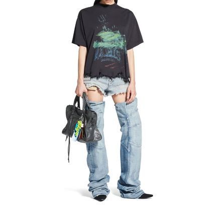 Balenciaga DIY Imprint Cropped Hoodie in T-Shirt Size US XS / EU 42 / 0 - 5 Thumbnail