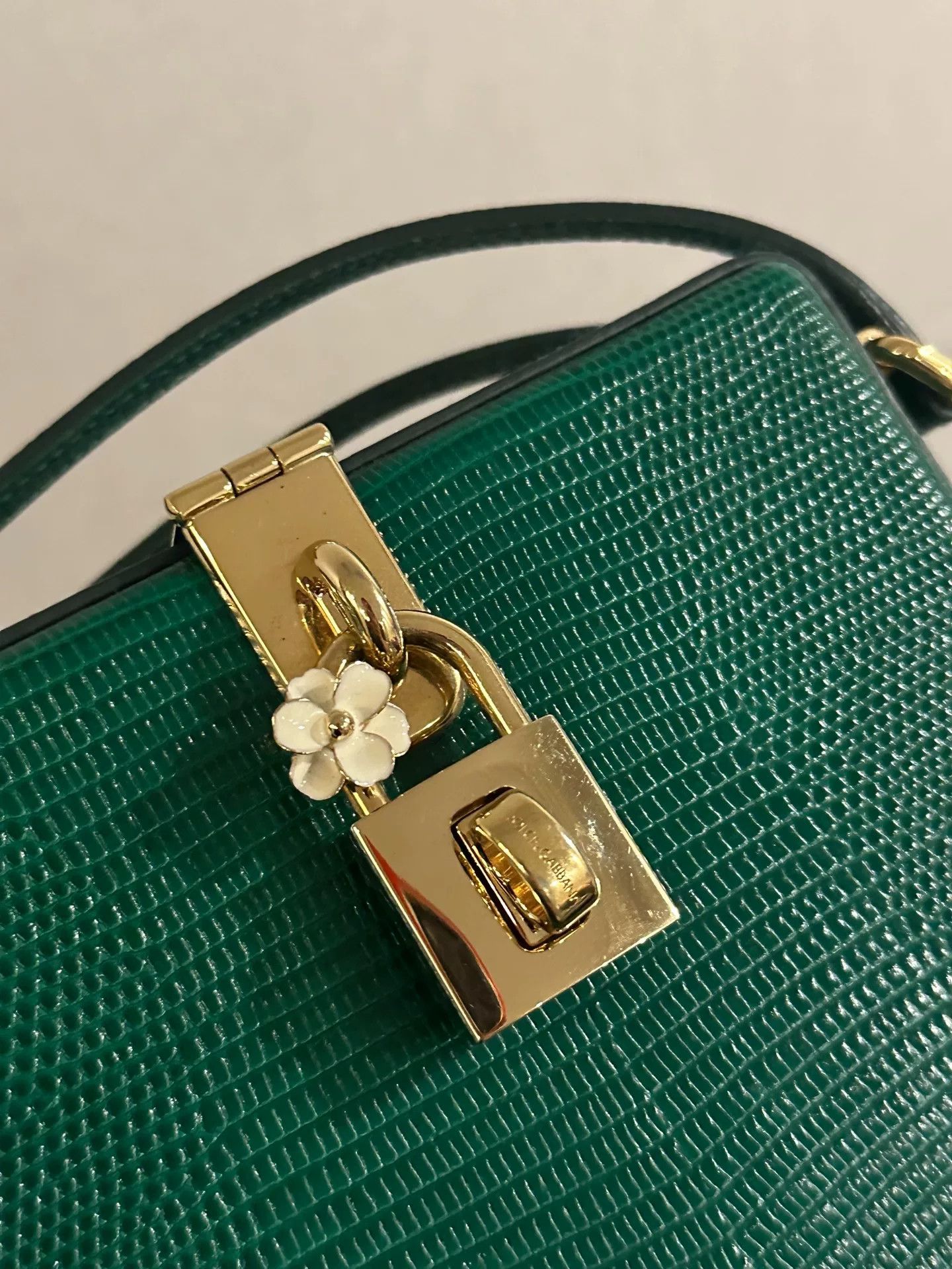 Dolce & Gabbana Dolce & Gabbana Lizard Skin Flower Box Bag Size ONE SIZE - 2 Thumbnail