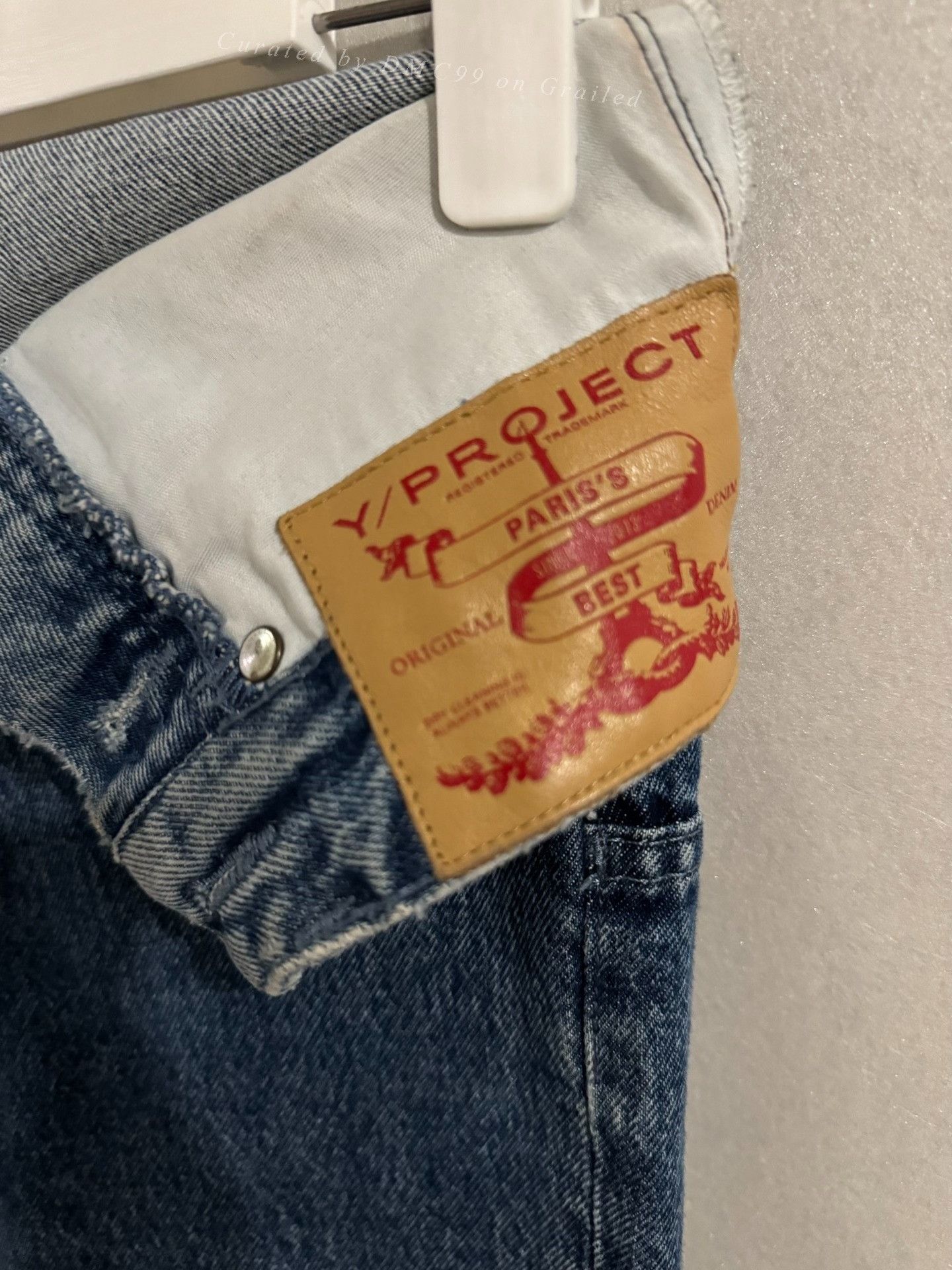 DEN IM by SIKI IM Y/Project Blue Asymmetric Waist Jeans Size 29" - 4 Thumbnail