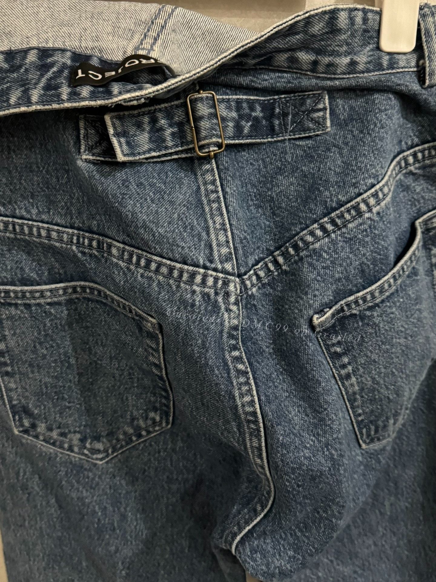 DEN IM by SIKI IM Y/Project Blue Asymmetric Waist Jeans Size 29" - 3 Thumbnail