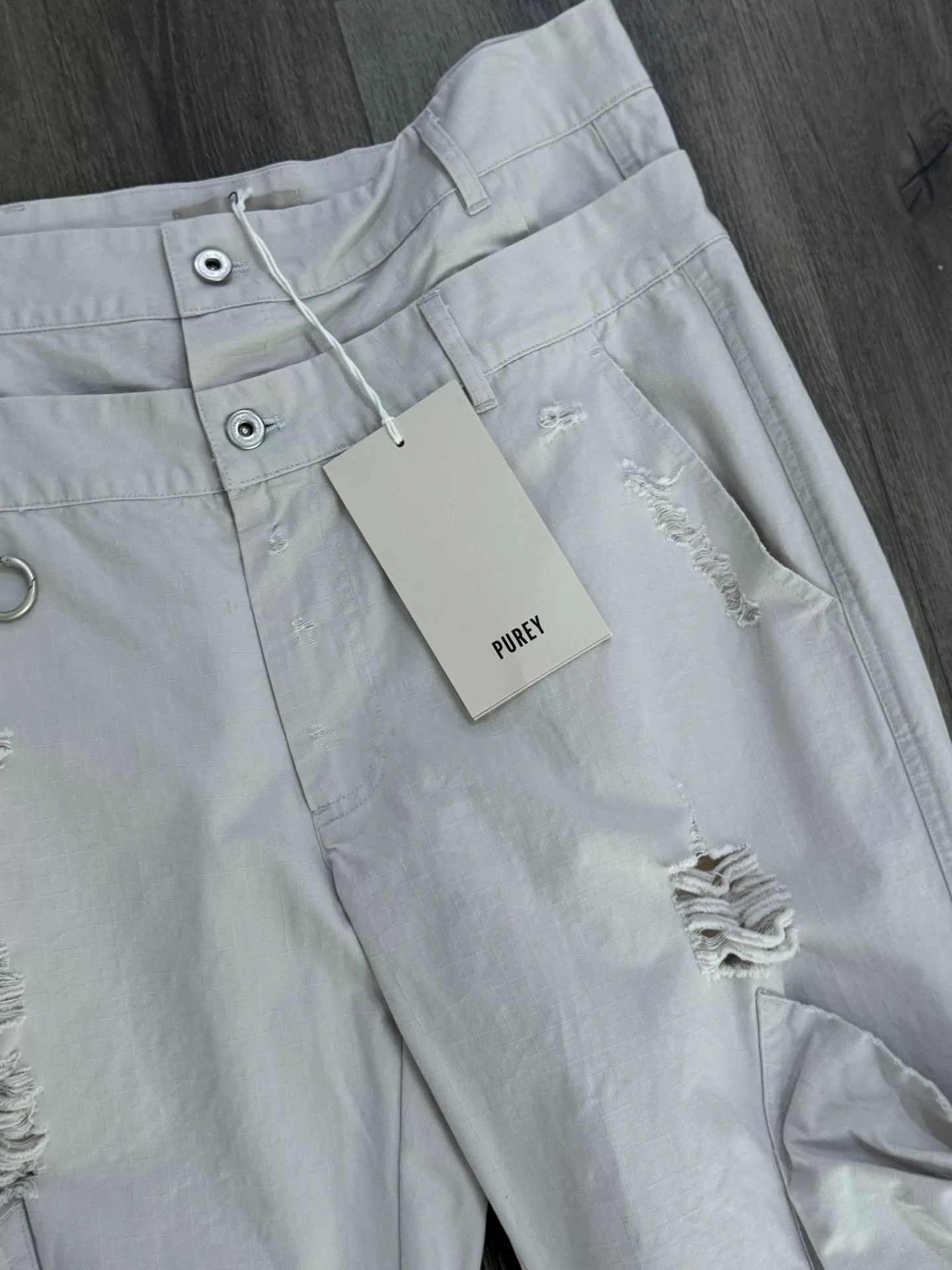Balenciaga Purey Double Waist Distressed Pants Size US 34 / EU 50 - 2 Thumbnail