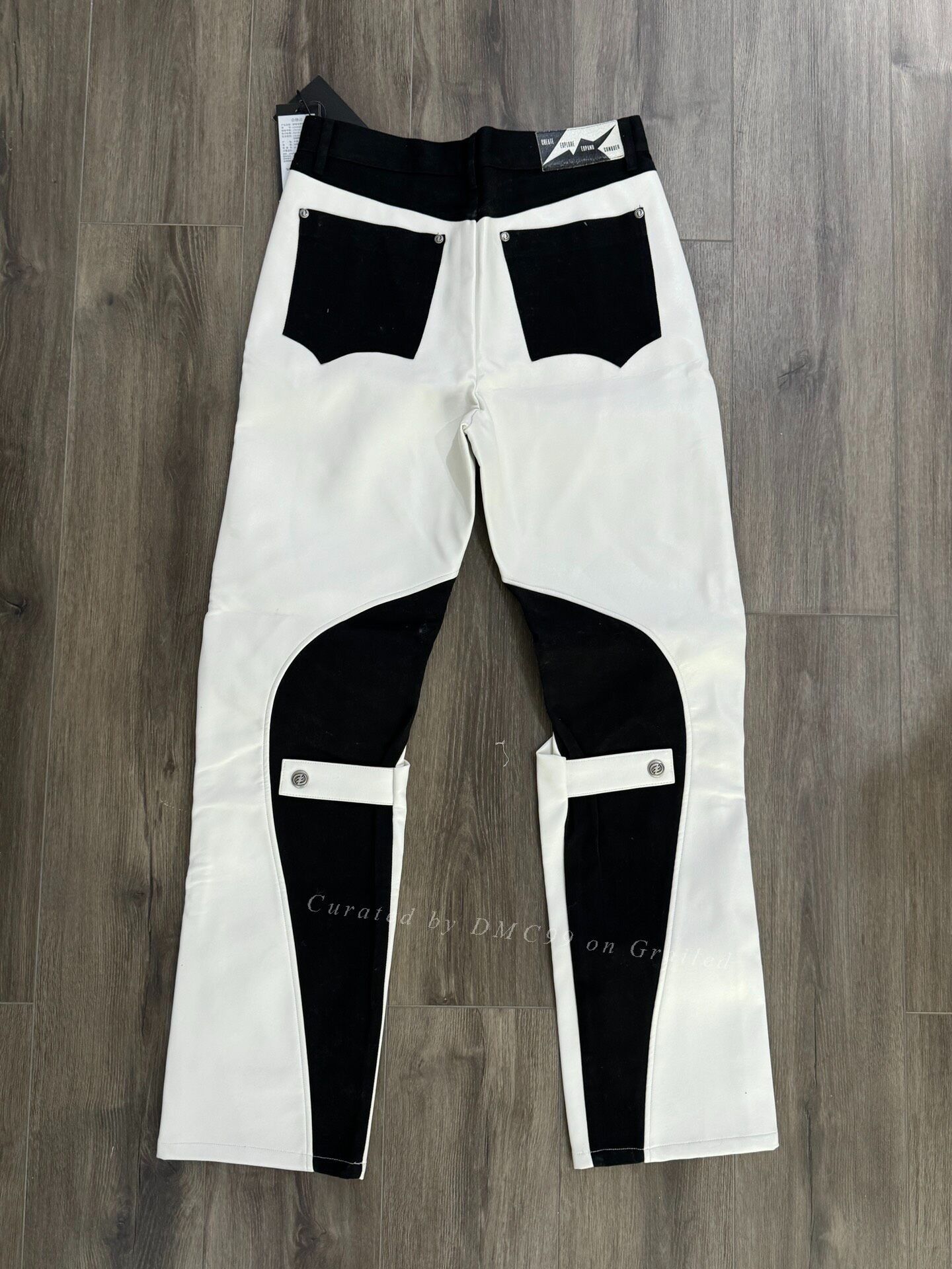 Vintage CEEC Black White Patchwork Cargo Pants Size US 32 / EU 48 - 2 Thumbnail