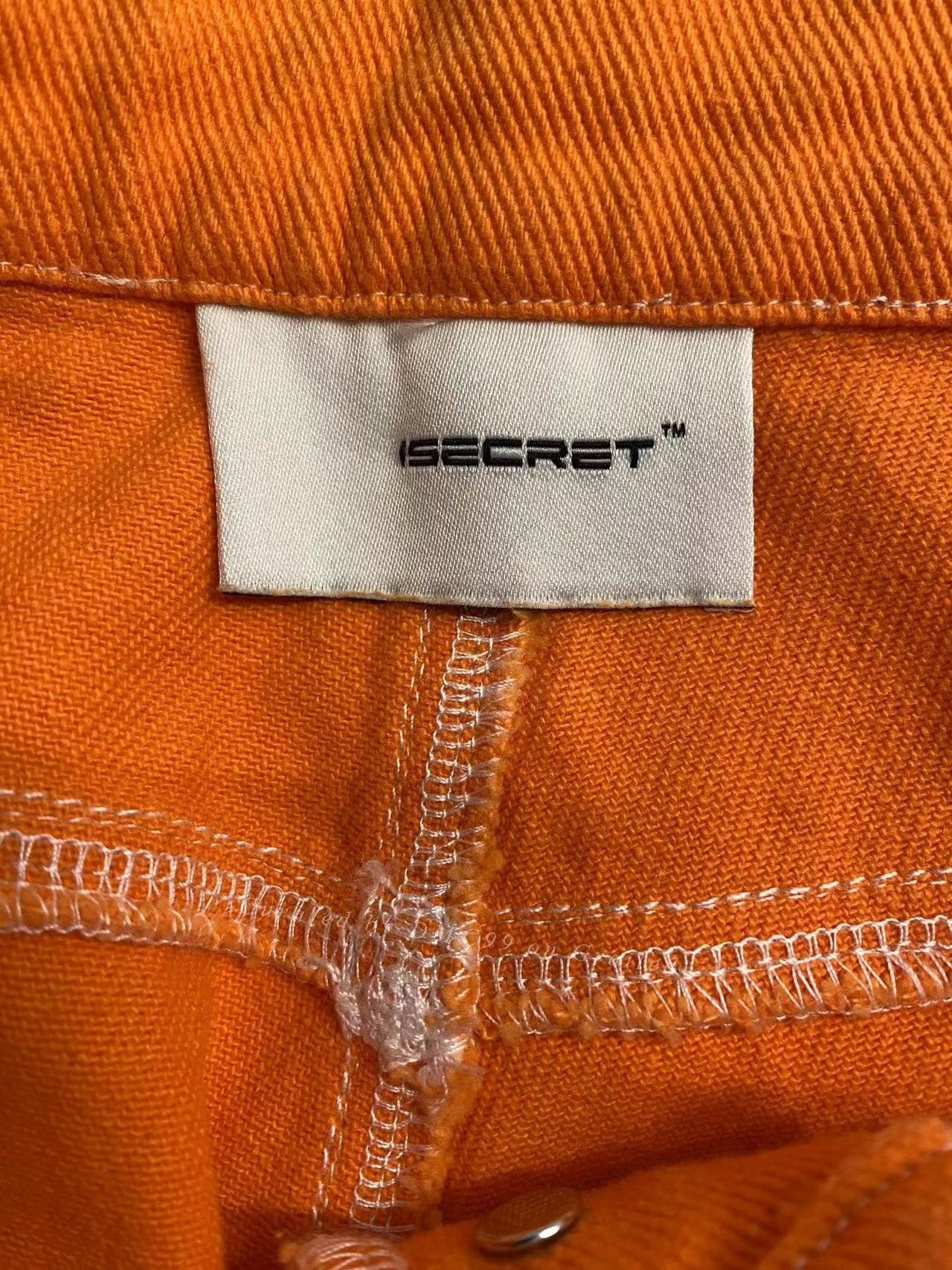 Vintage ISECRET Orange Splatter Jeans Size 28" / US 6 / IT 42 - 3 Thumbnail
